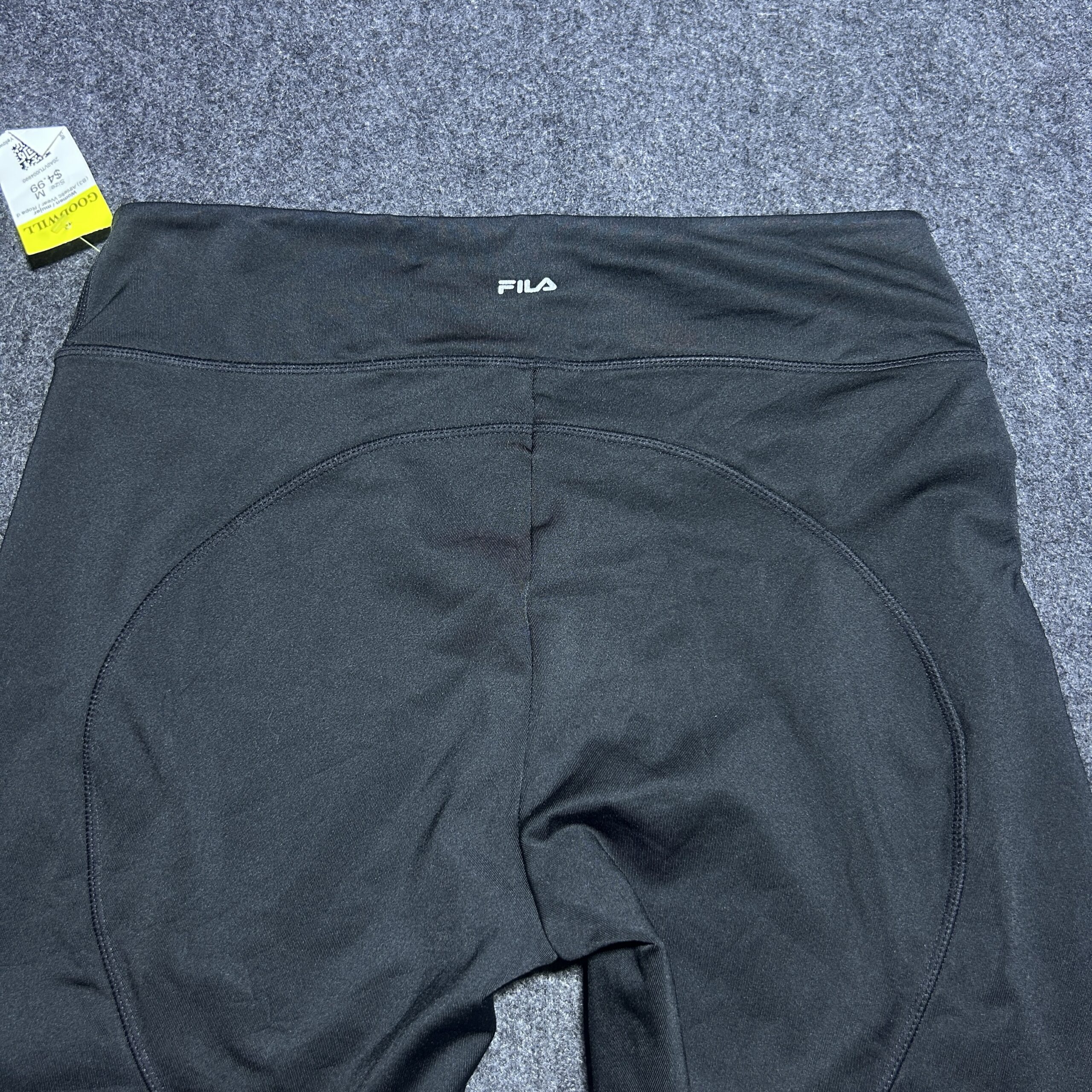 FILA Black Track Pants back view