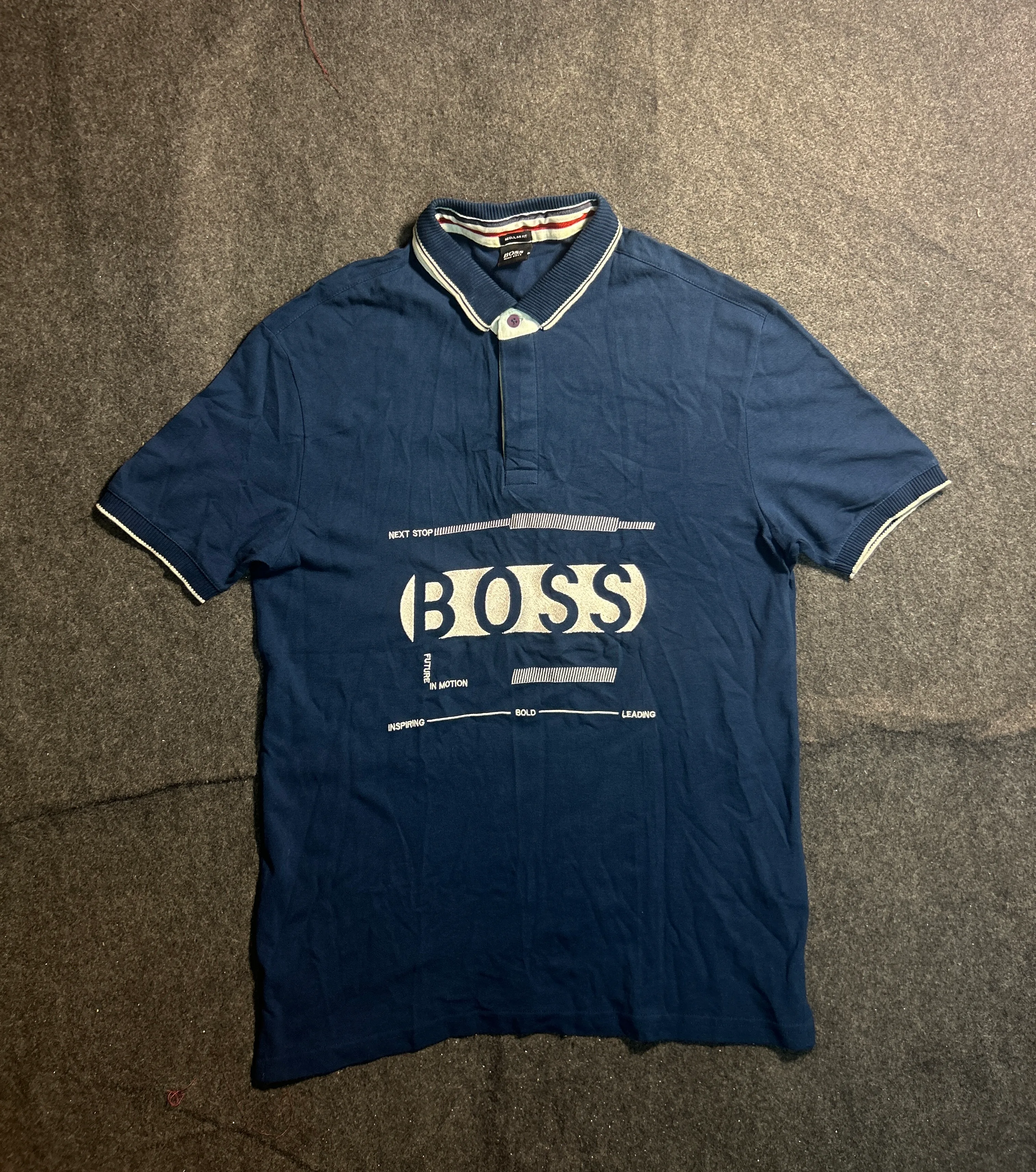 Navy Polo Shirt front view