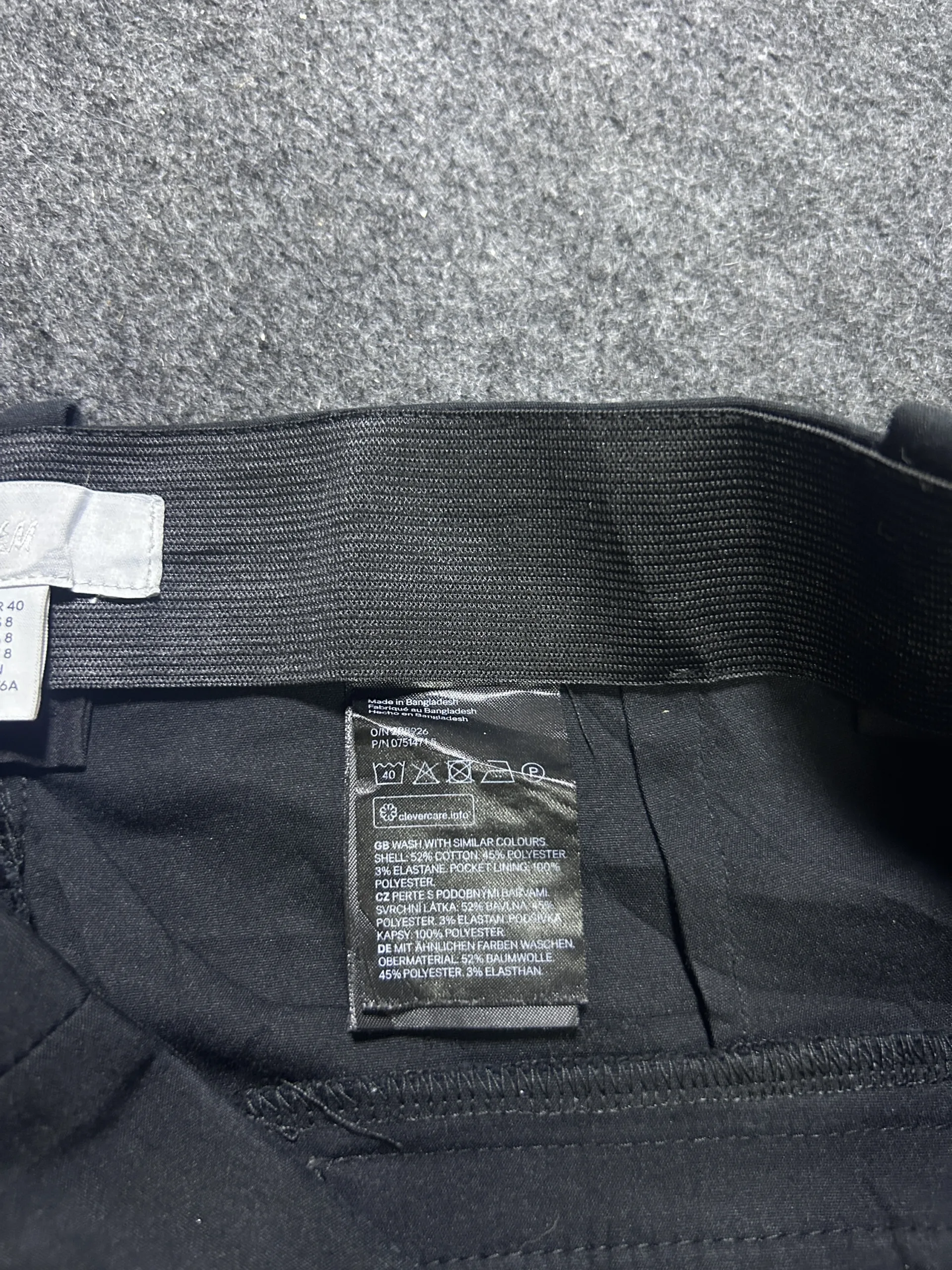 Black Trousers back view
