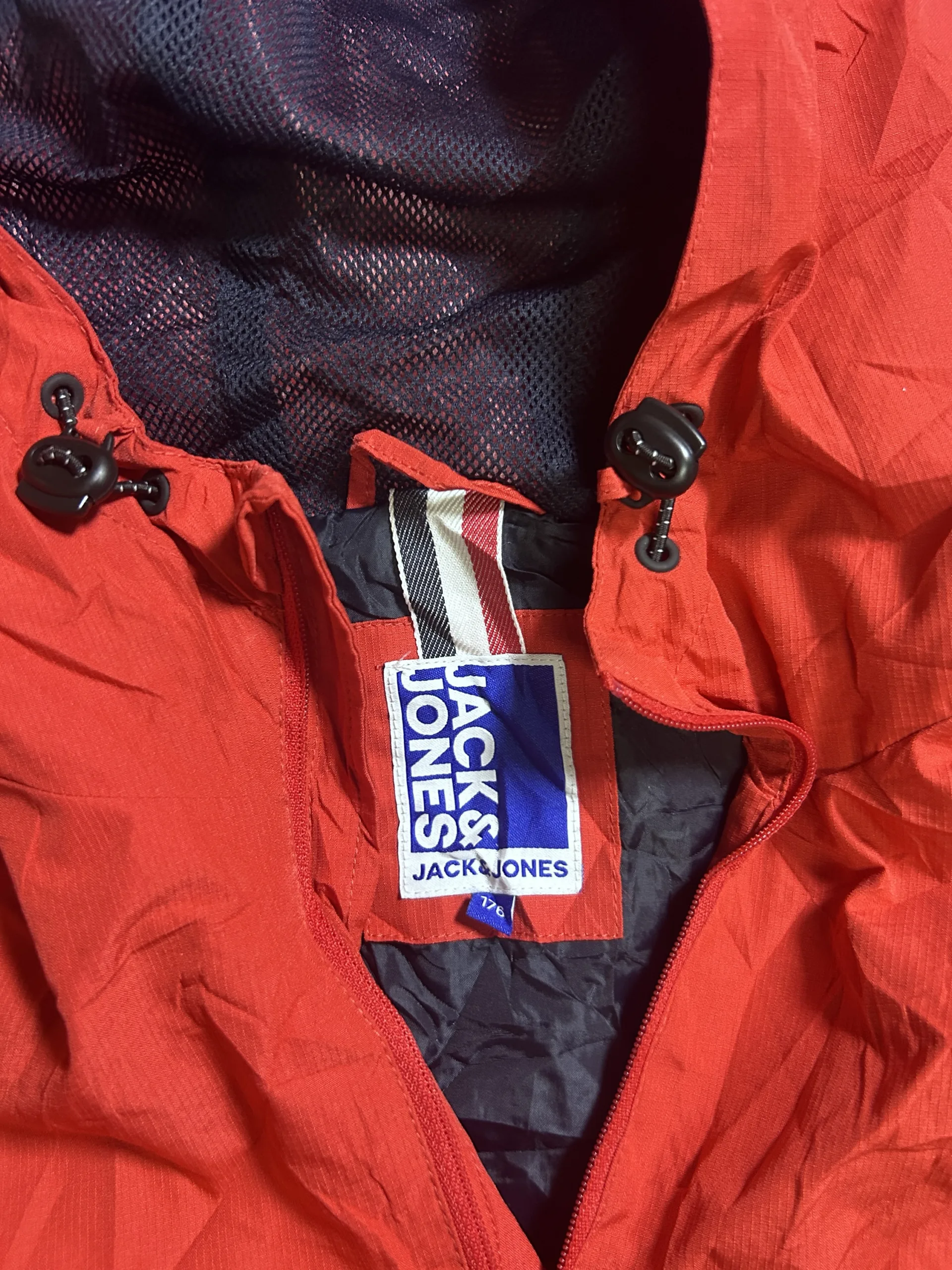 Jack & Jones Red Windbreaker Jacket detail view