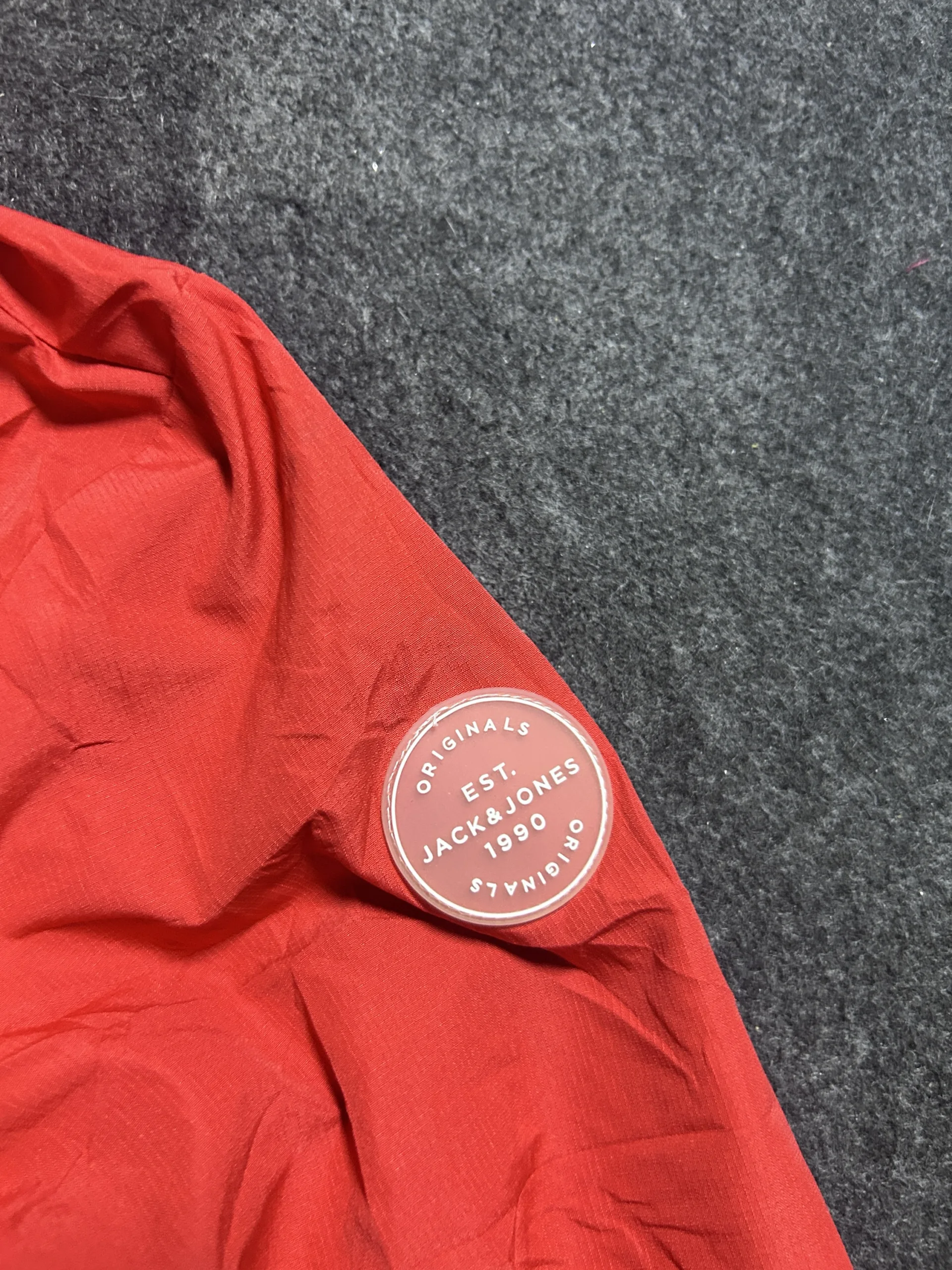 Jack & Jones Red Windbreaker Jacket back view