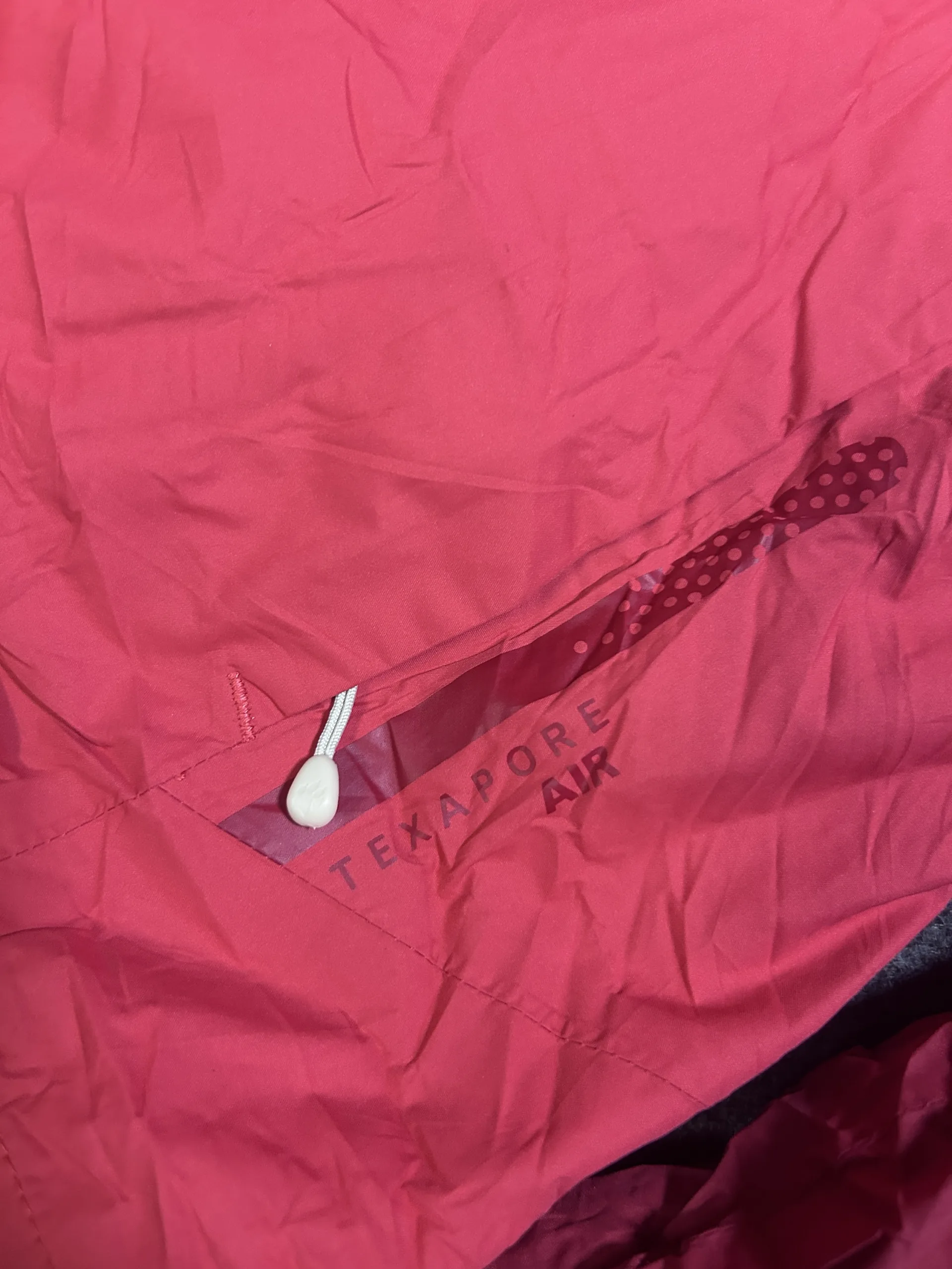 Jack Wolfskin Red Windbreaker Jacket back view