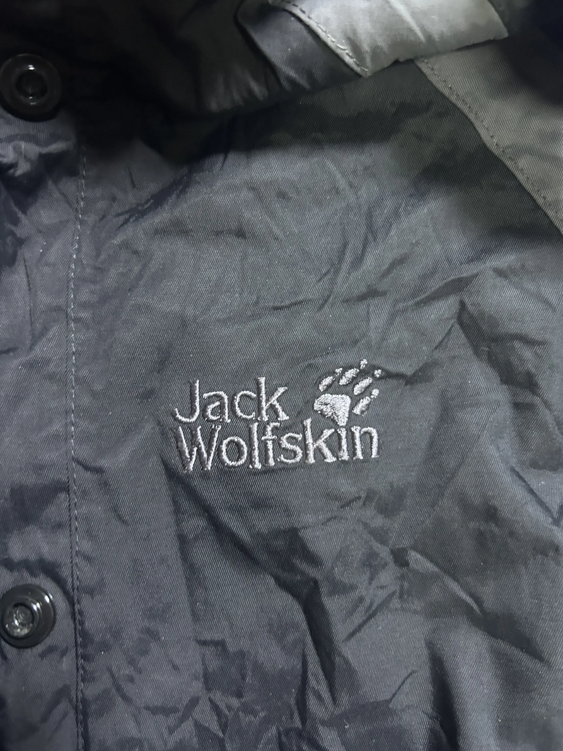 Jack Wolfskin Black Jacket detail view