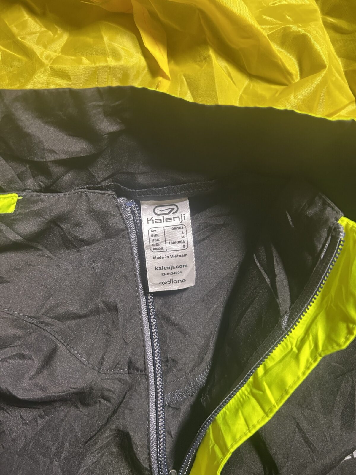 Black Windbreaker Jacket back view