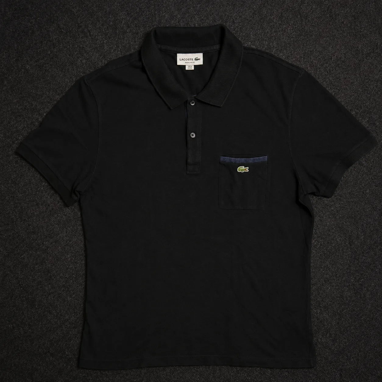 Lacoste Black T-Shirt front view