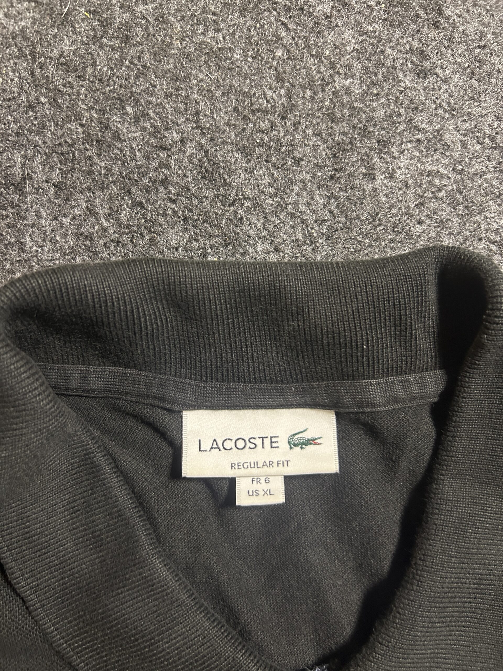 Lacoste Black T-Shirt detail view
