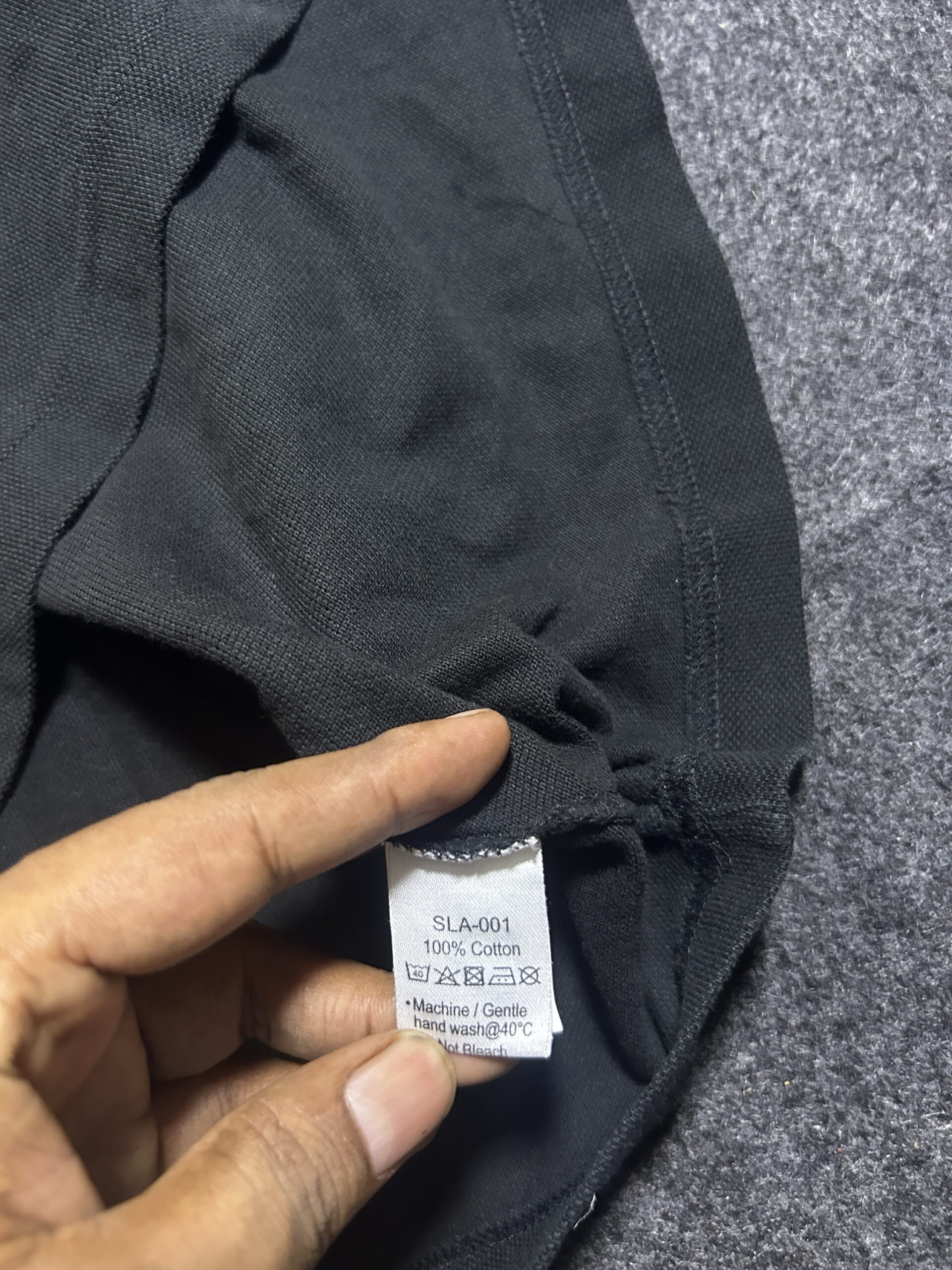 Lacoste Black T-Shirt back view