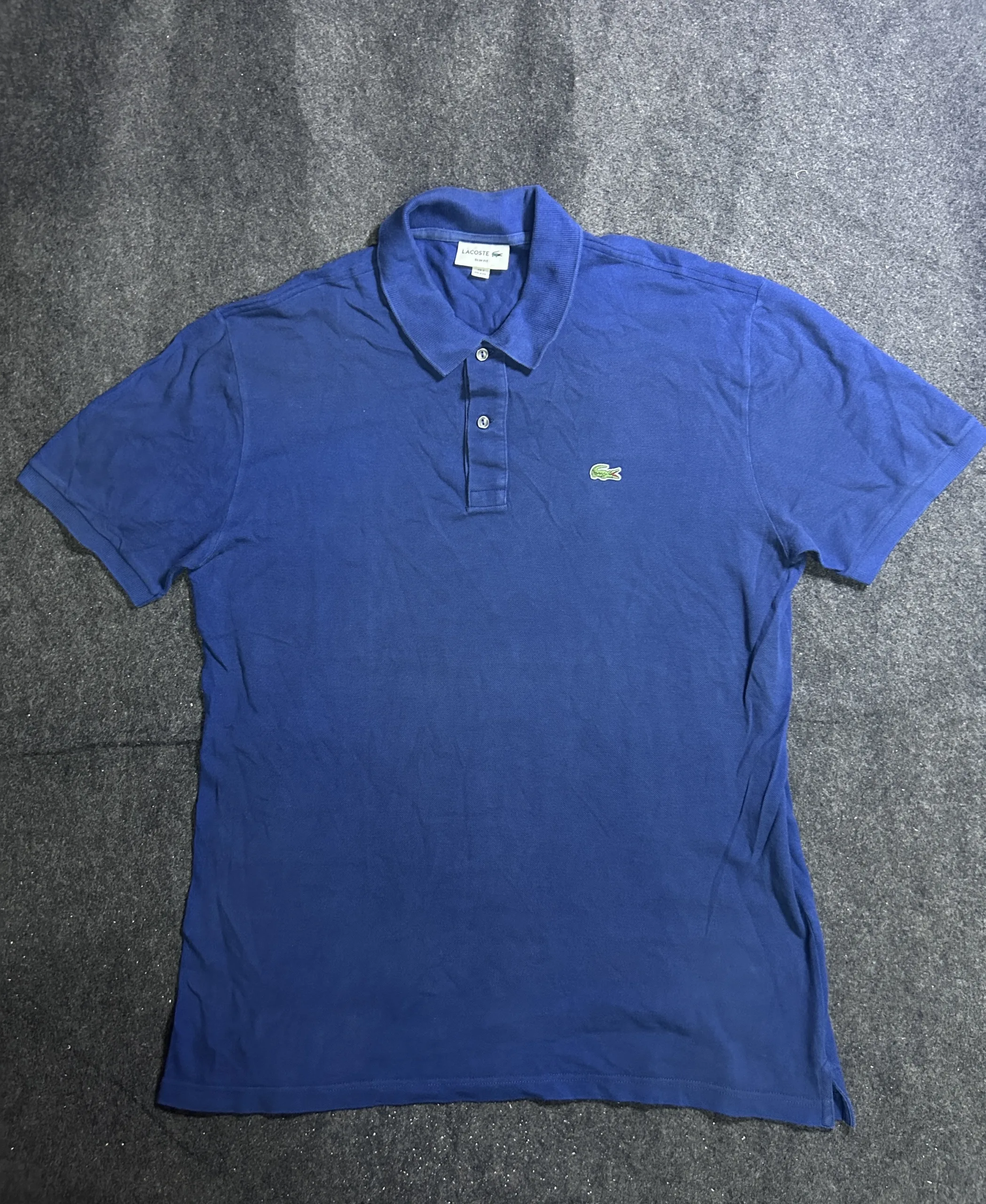 Lacoste Blue Polo Shirt front view