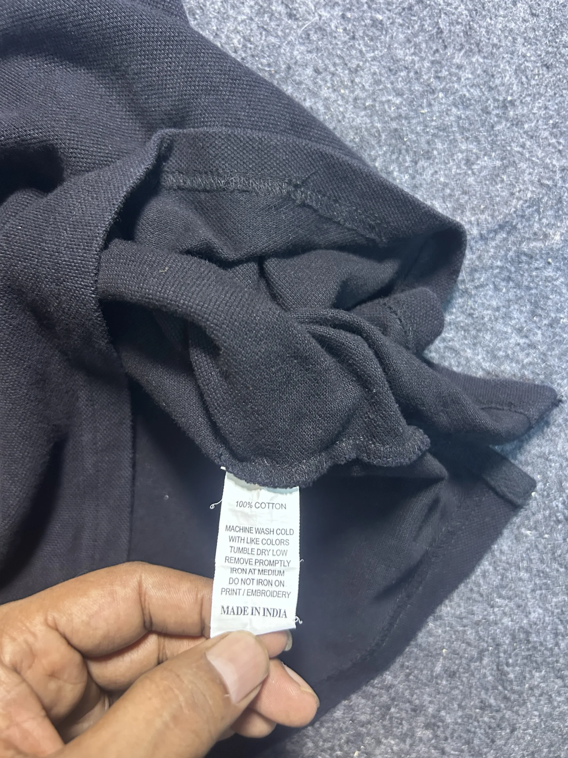 Lacoste Black Polo Shirt detail view