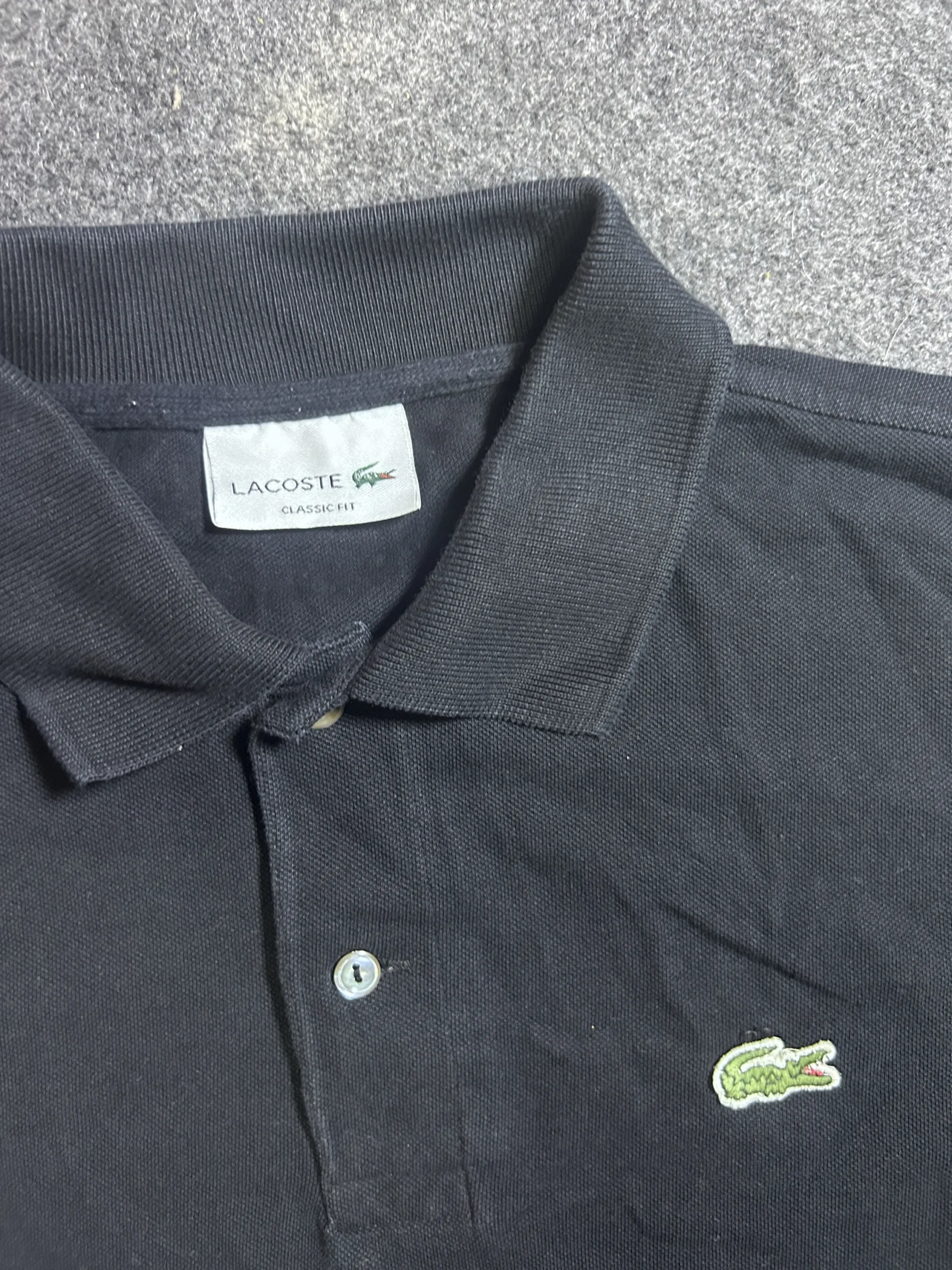 Lacoste Black T-Shirt detail view