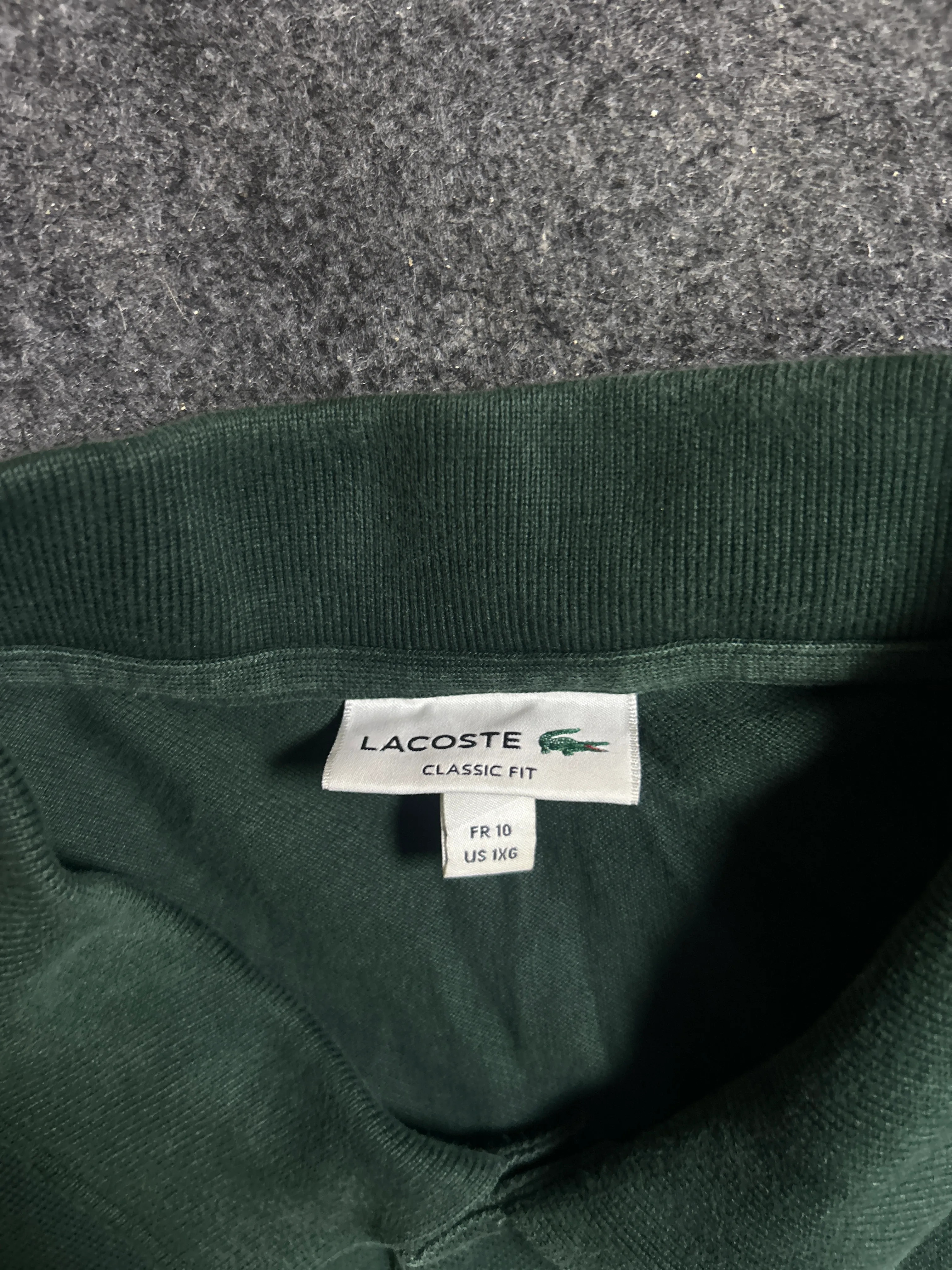 Lacoste Green Polo Shirt back view