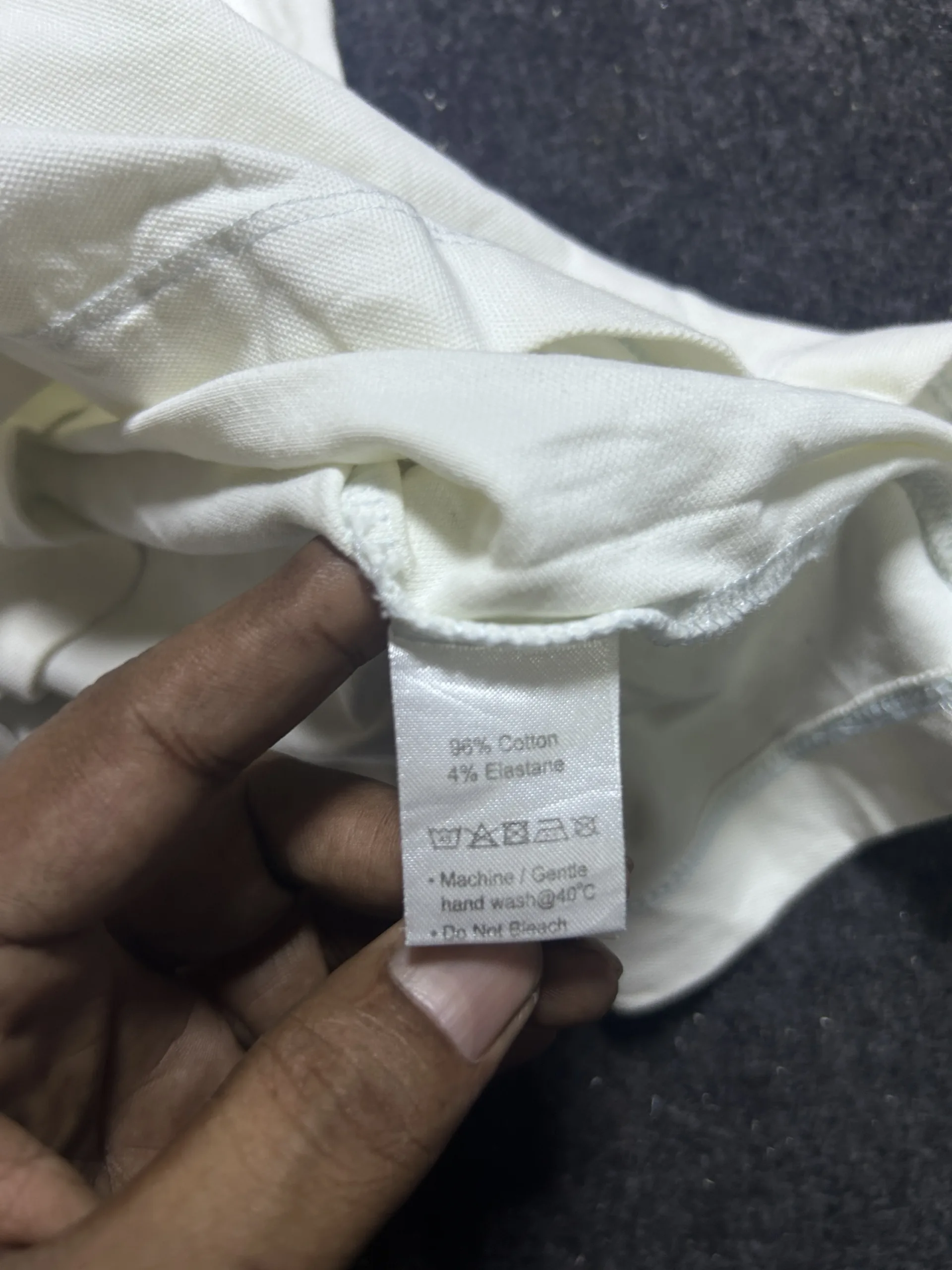 Lacoste White T-Shirt back view