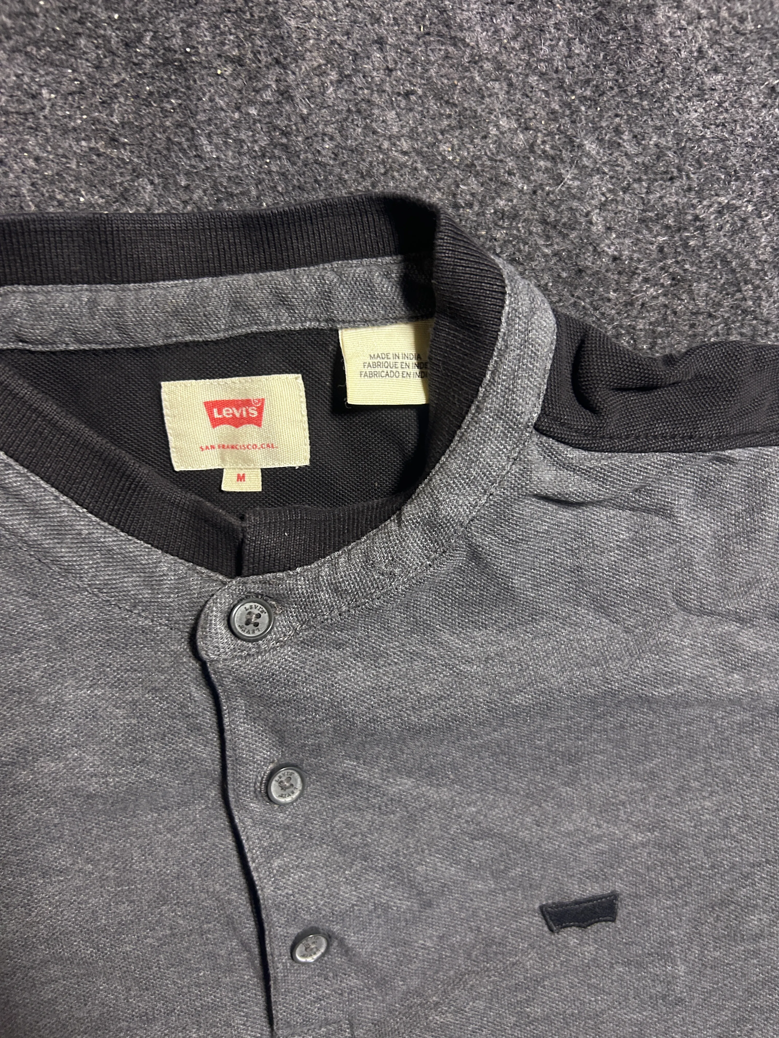 Levi's Grey Polo Shirt back view
