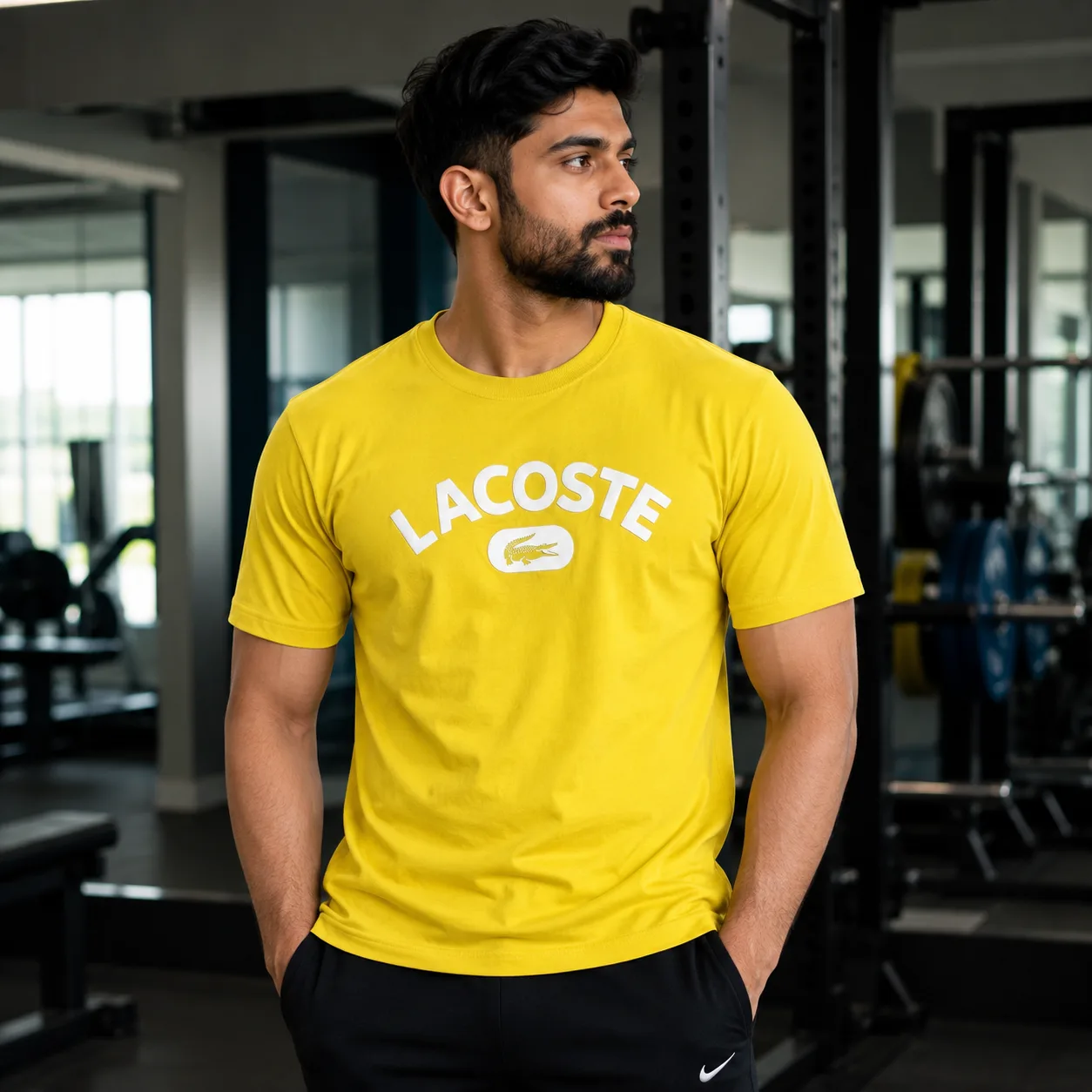 Lacoste Yellow T-Shirt front view