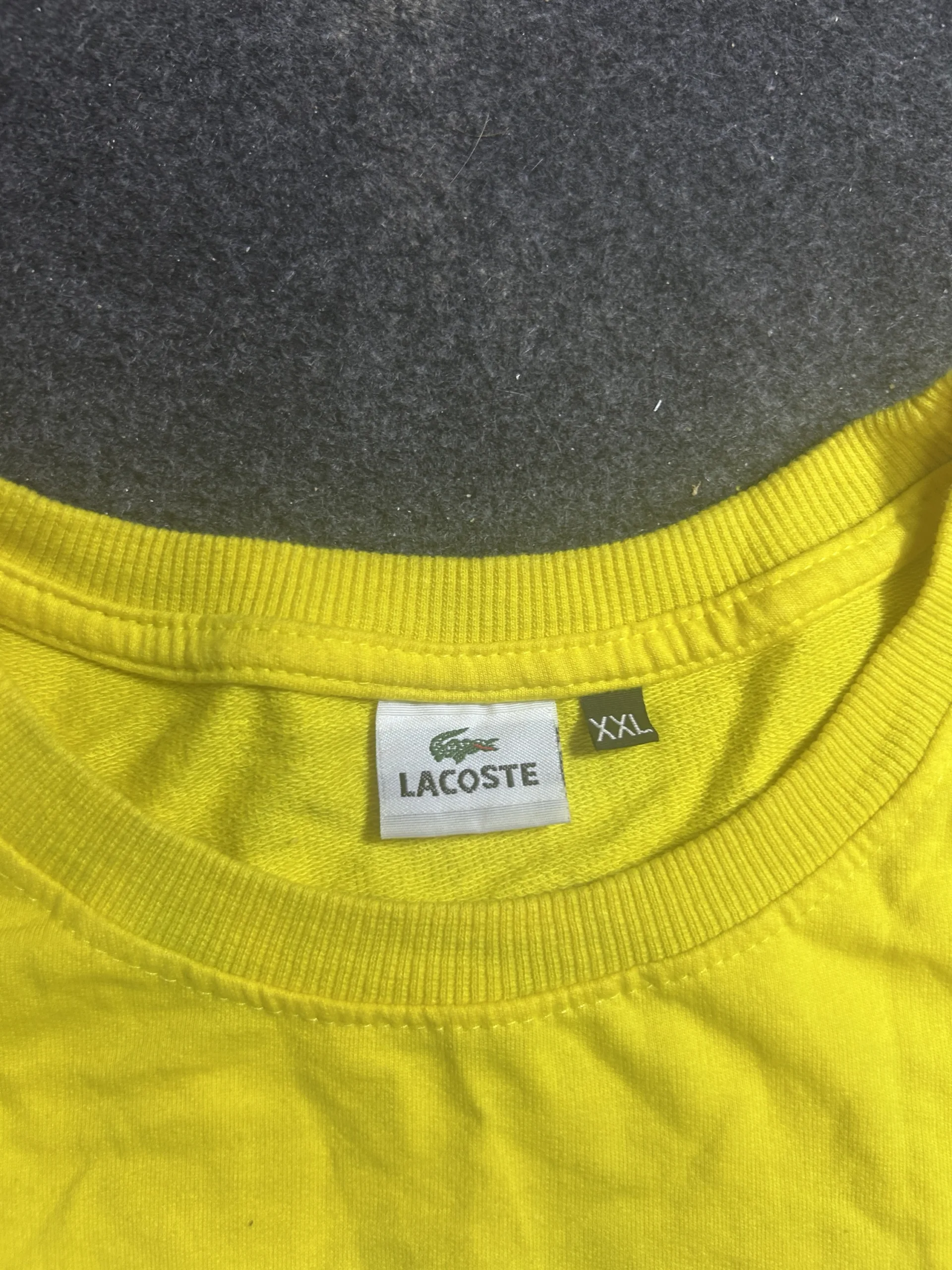 Lacoste Yellow T-Shirt back view