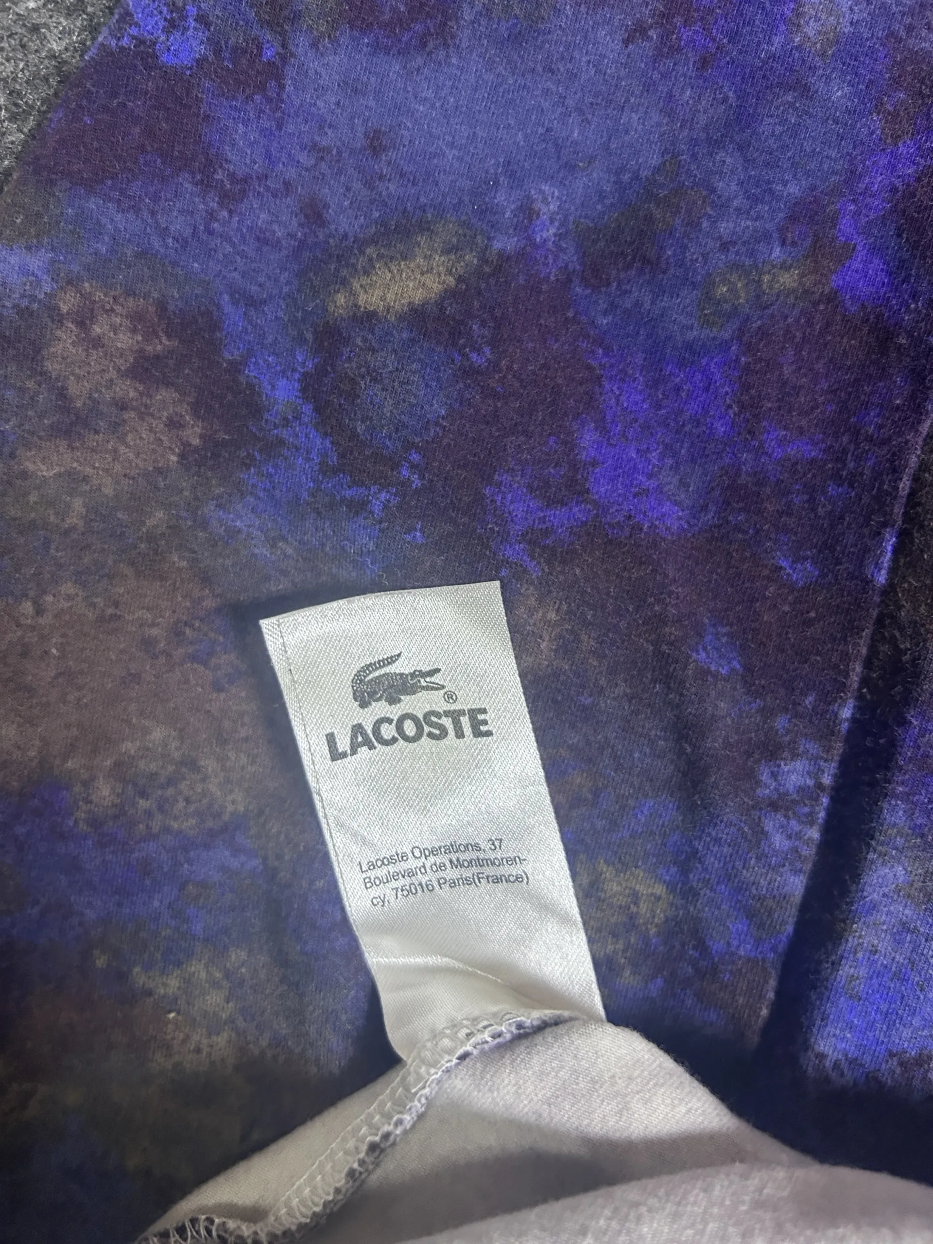 Lacoste Blue T-Shirt back view