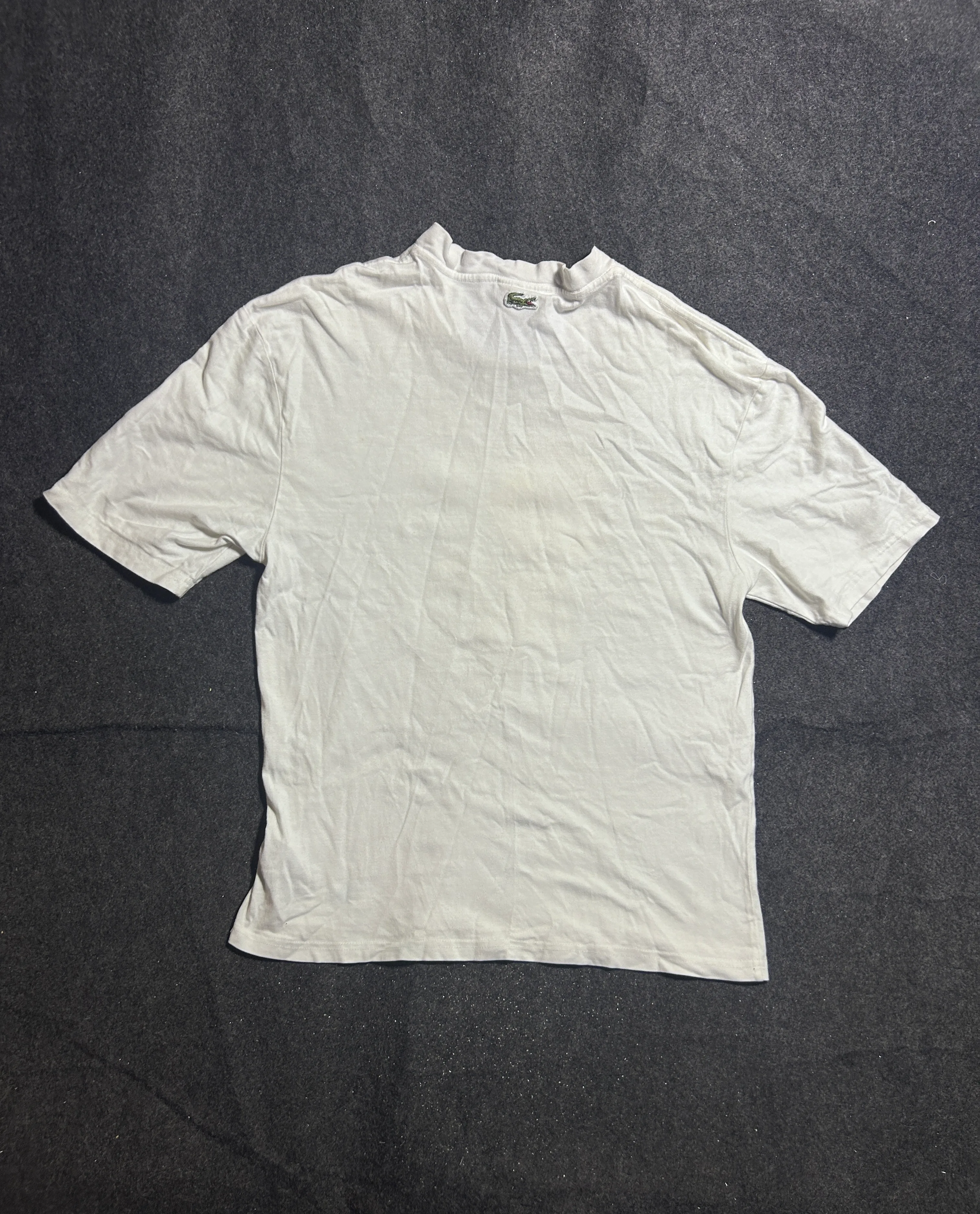 Lacoste White T-Shirt detail view