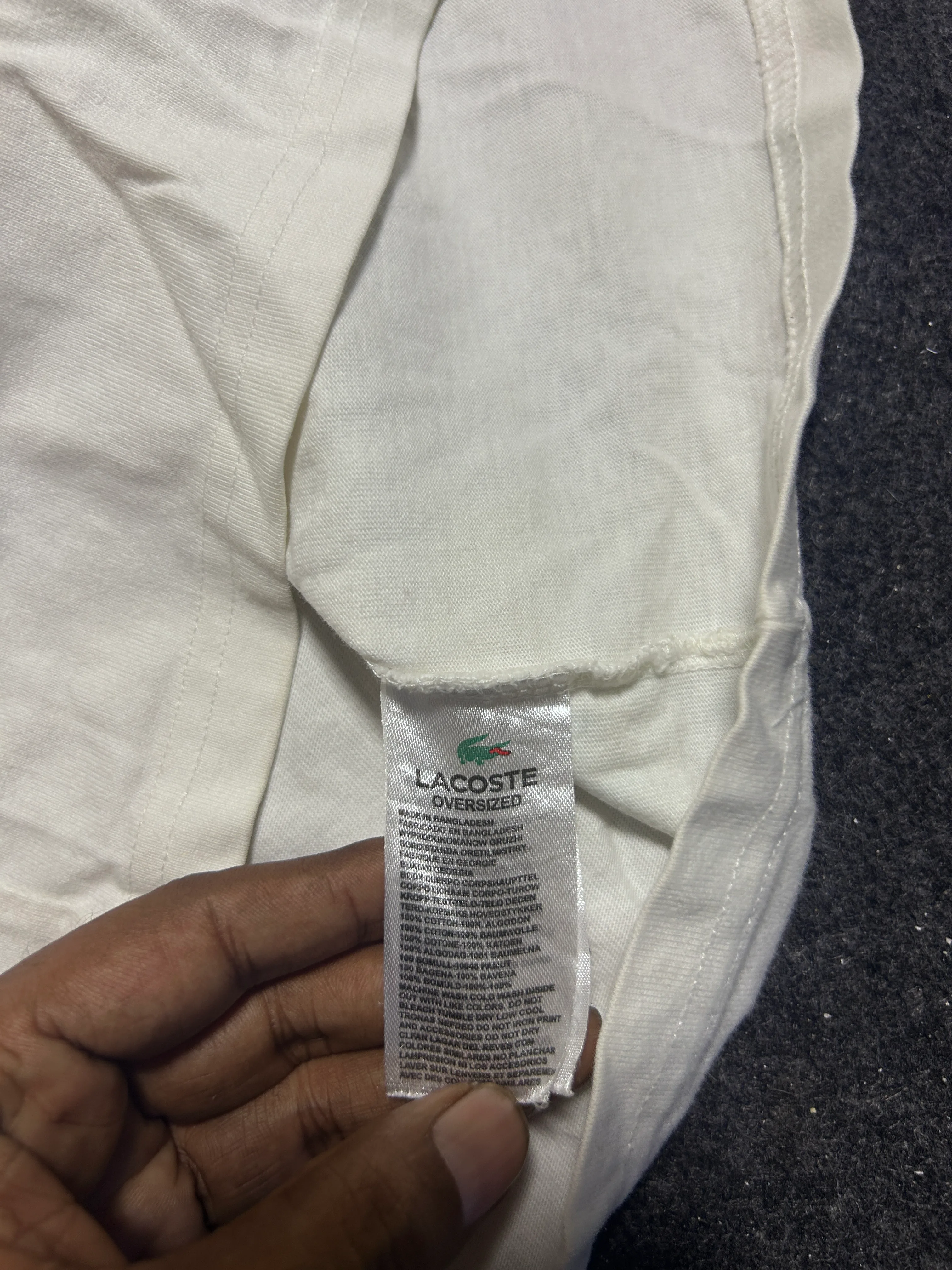 Lacoste White T-Shirt alternate view
