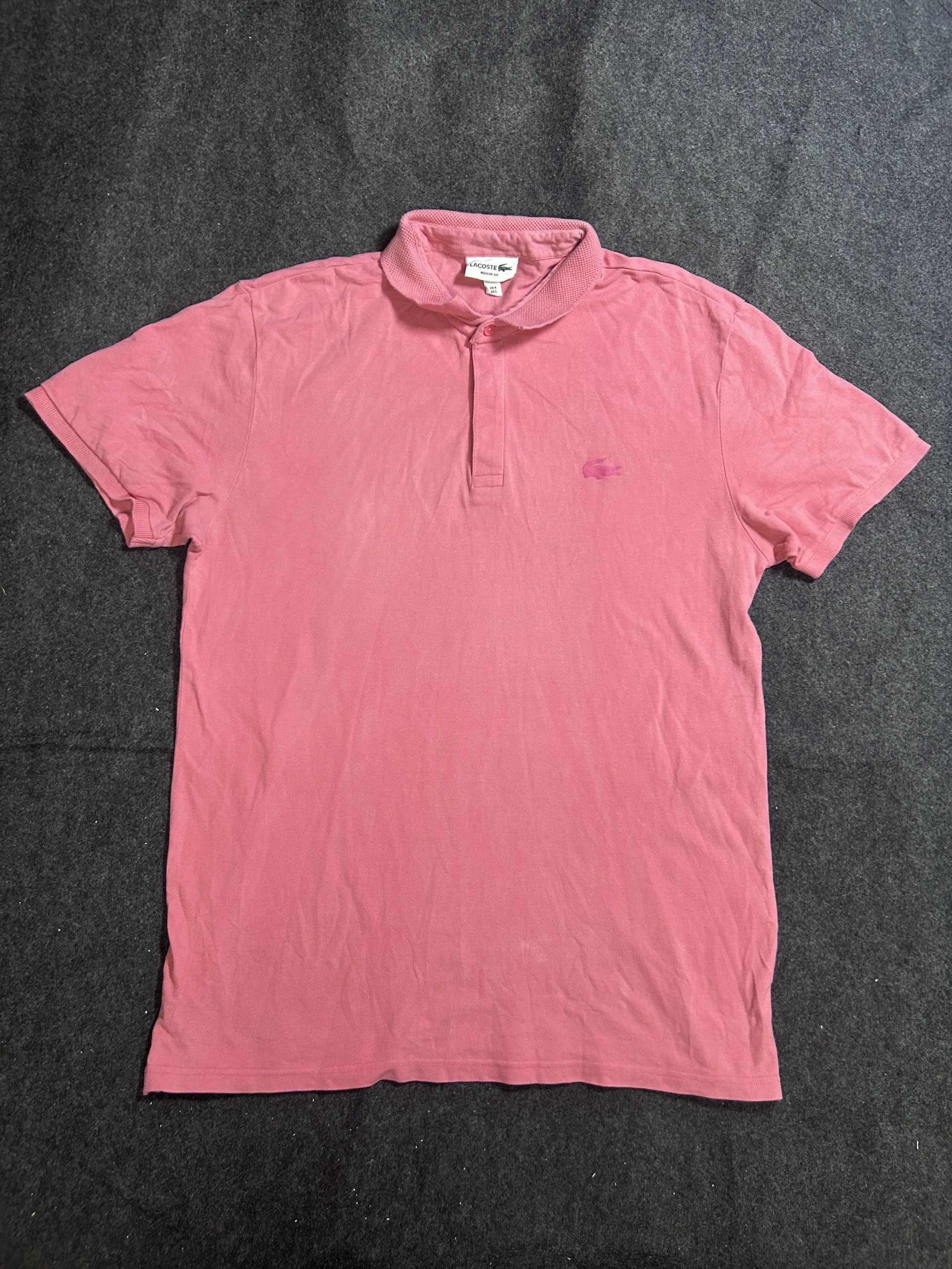 Lacoste Pink Polo Shirt front view