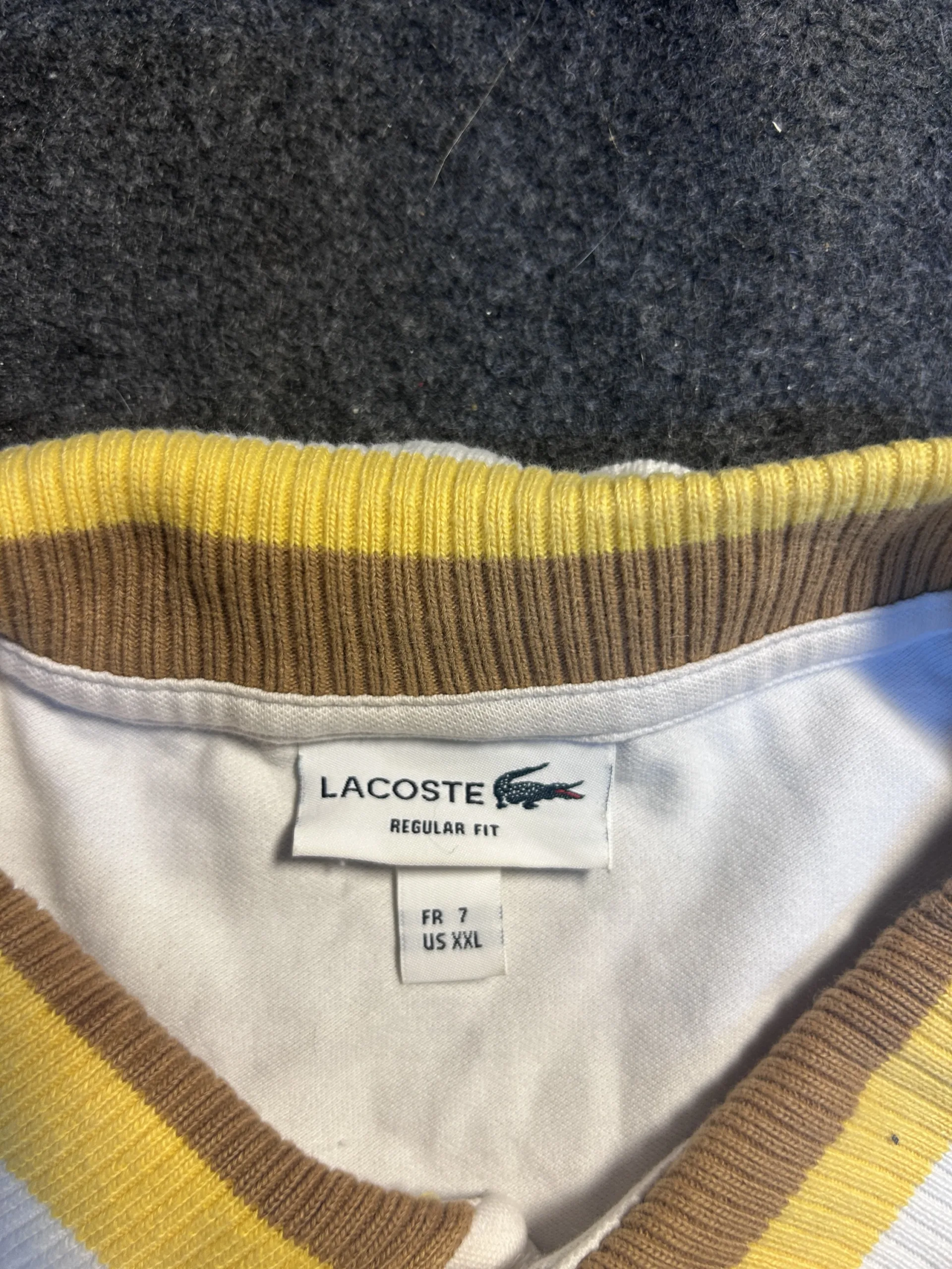 Lacoste White T-Shirt back view