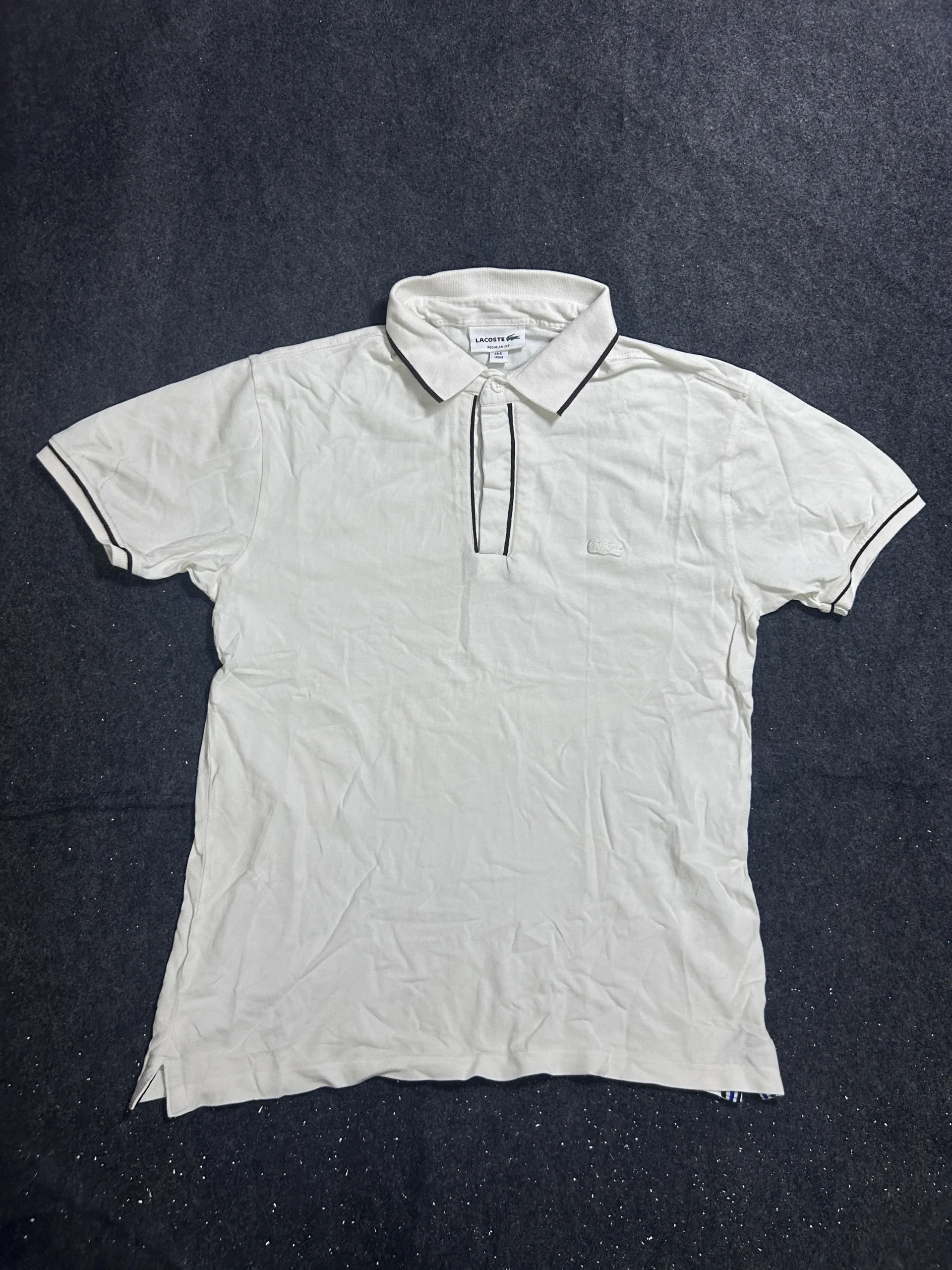 Lacoste White T-Shirt front view