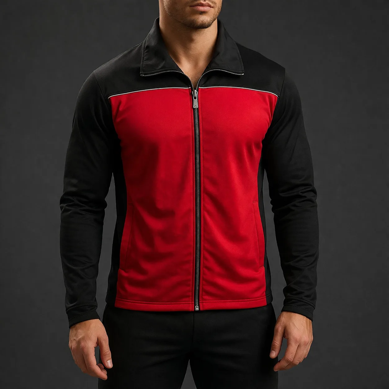 Ralph Lauren Black Track Jacket front view