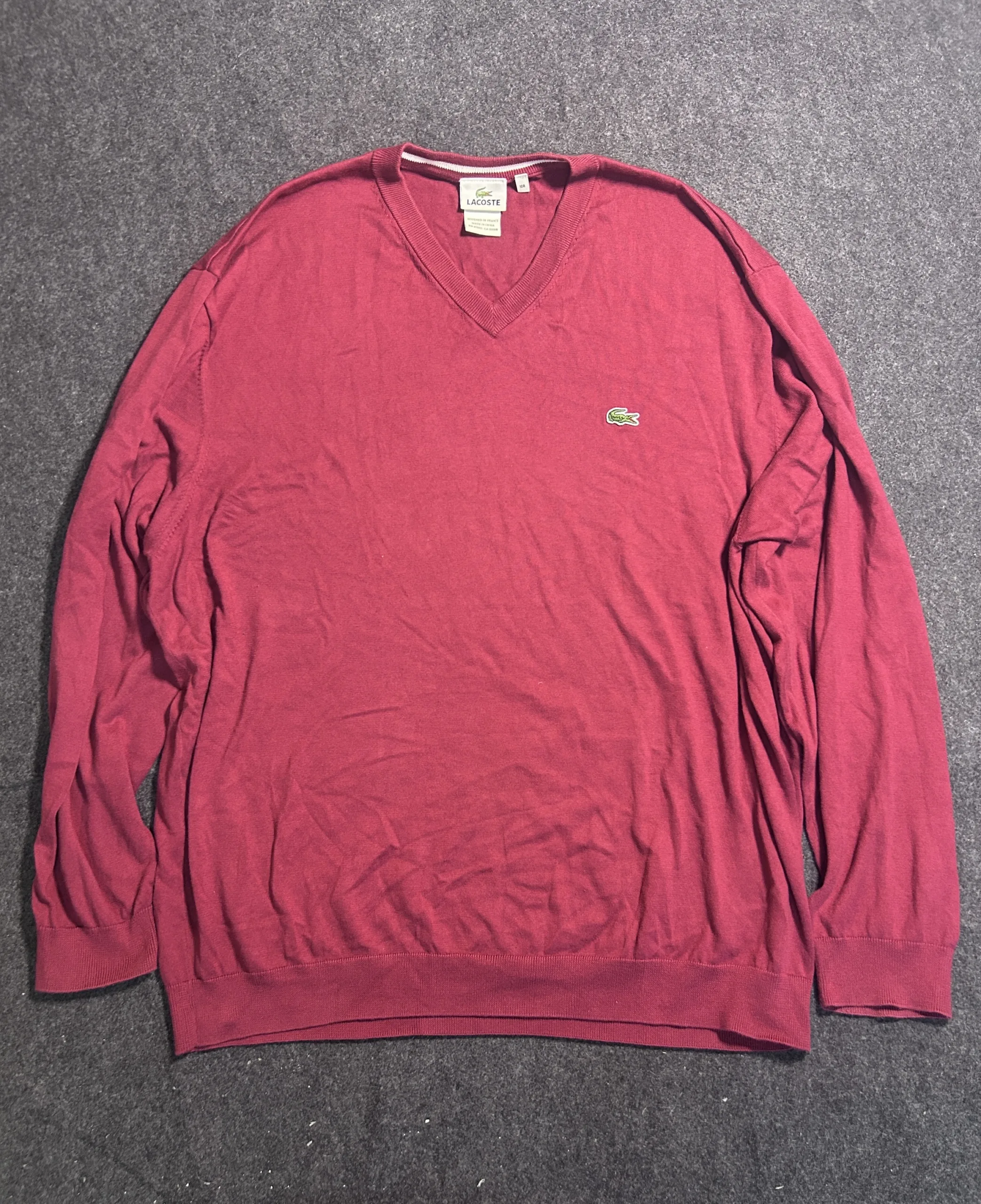 Lacoste Red Sweater front view