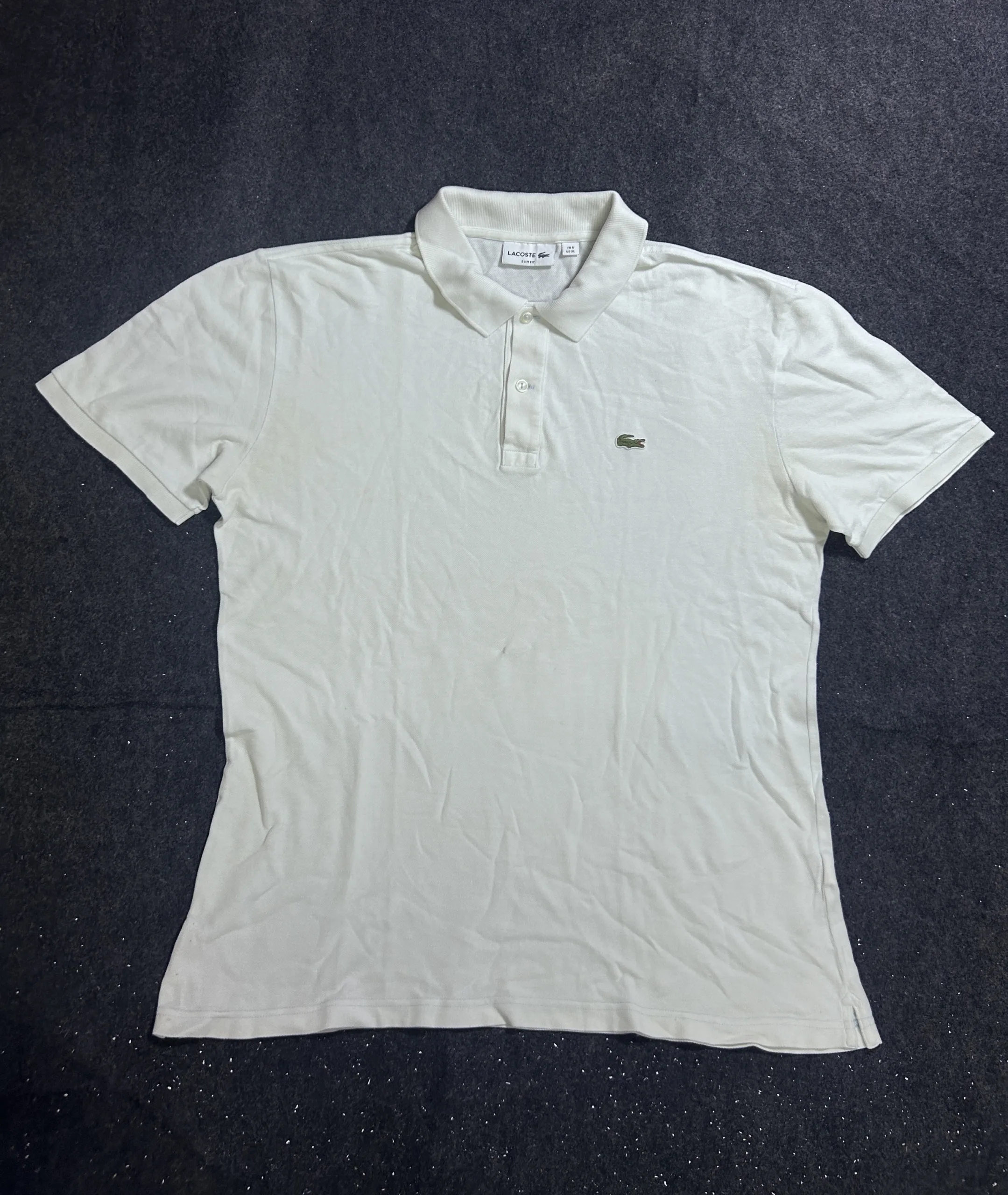 Lacoste White Polo Shirt front view