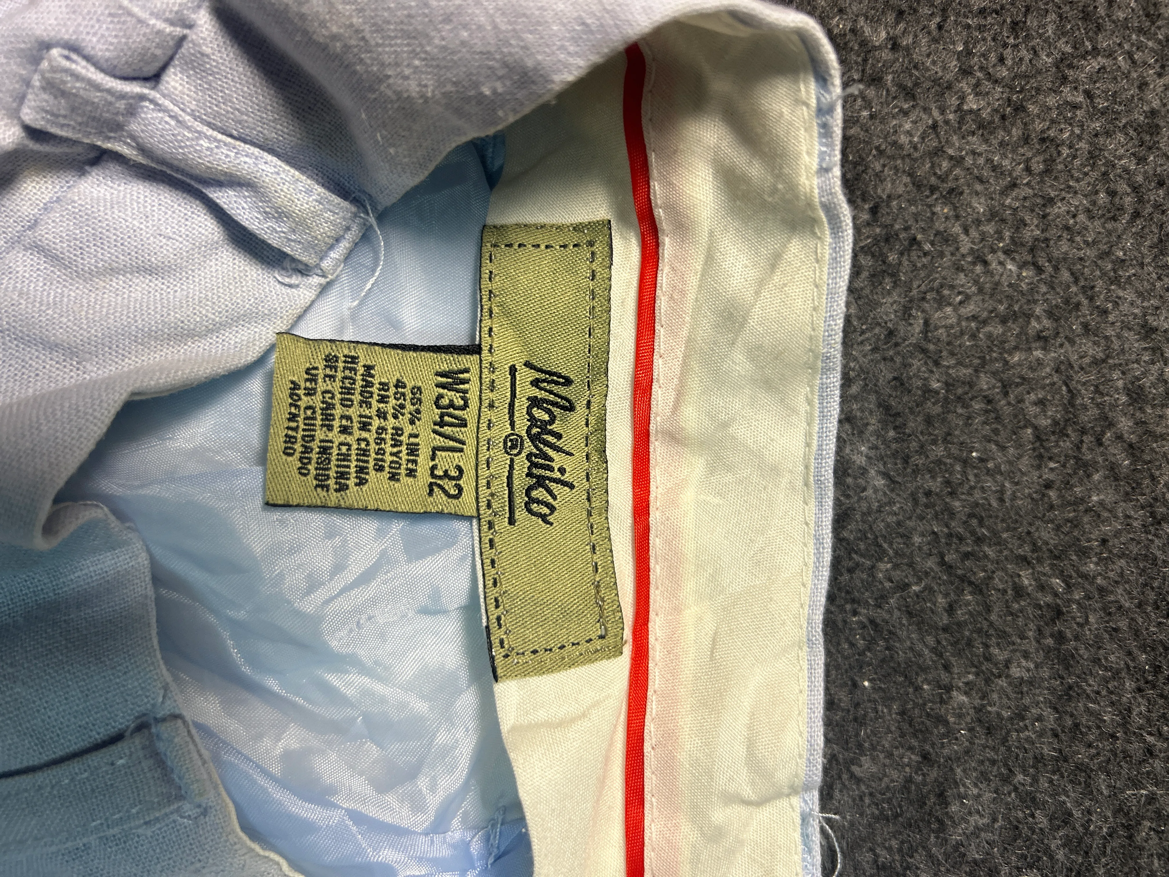 Blue Trousers detail view