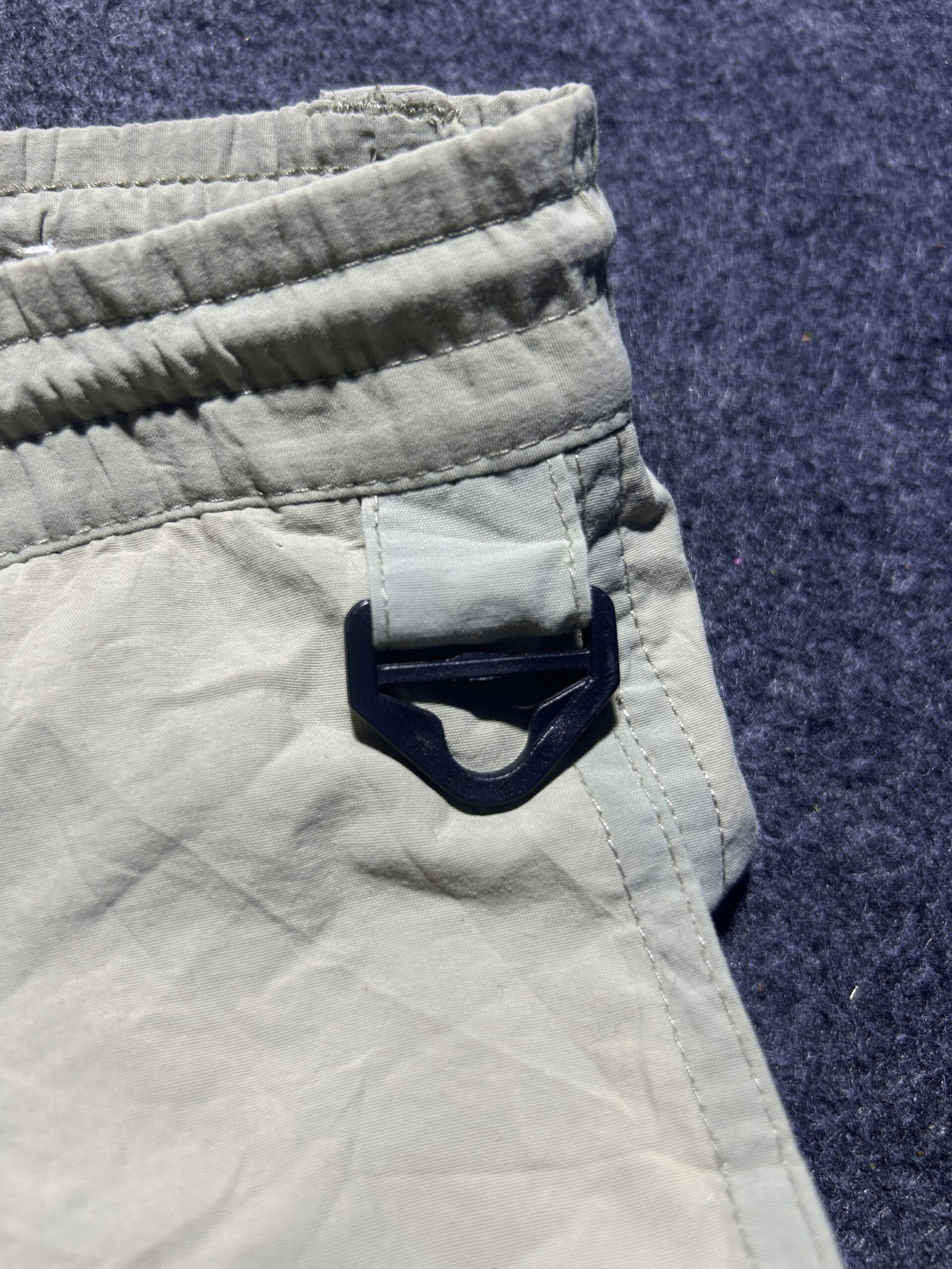 Beige Cargo Shorts back view