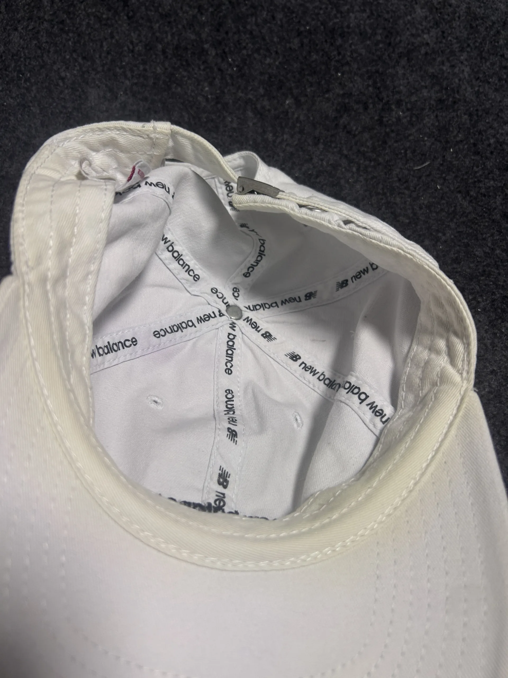 New Balance White simple back view