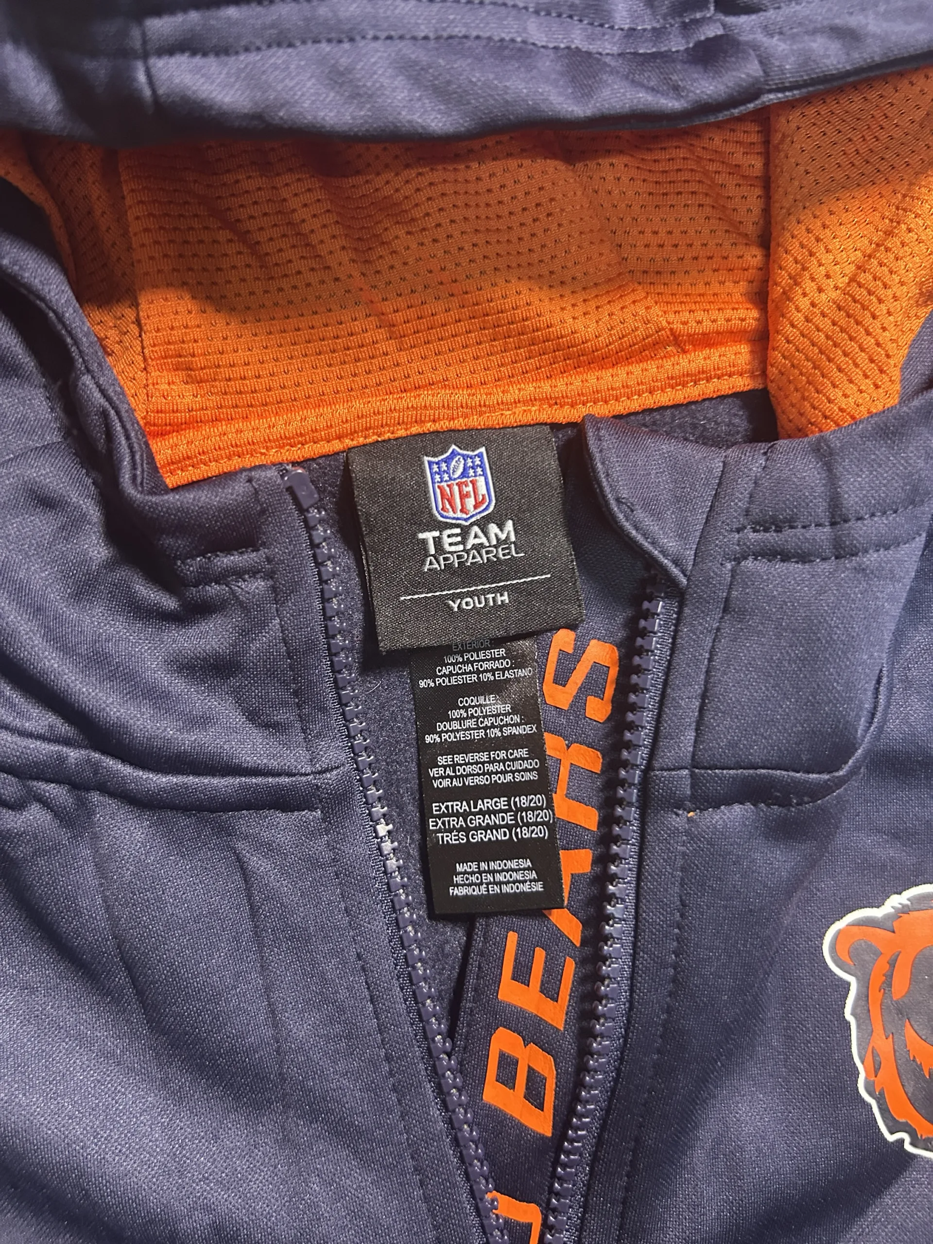 Navy Hoodie detail view