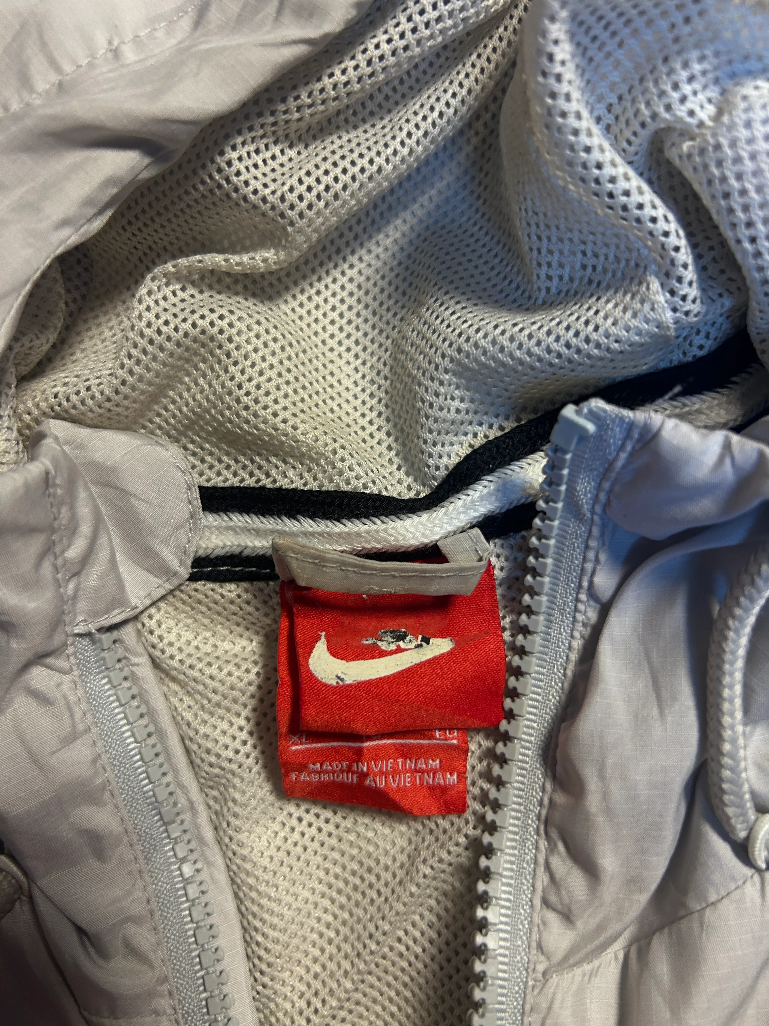 Nike Windrunner White Windbreaker Jacket back view