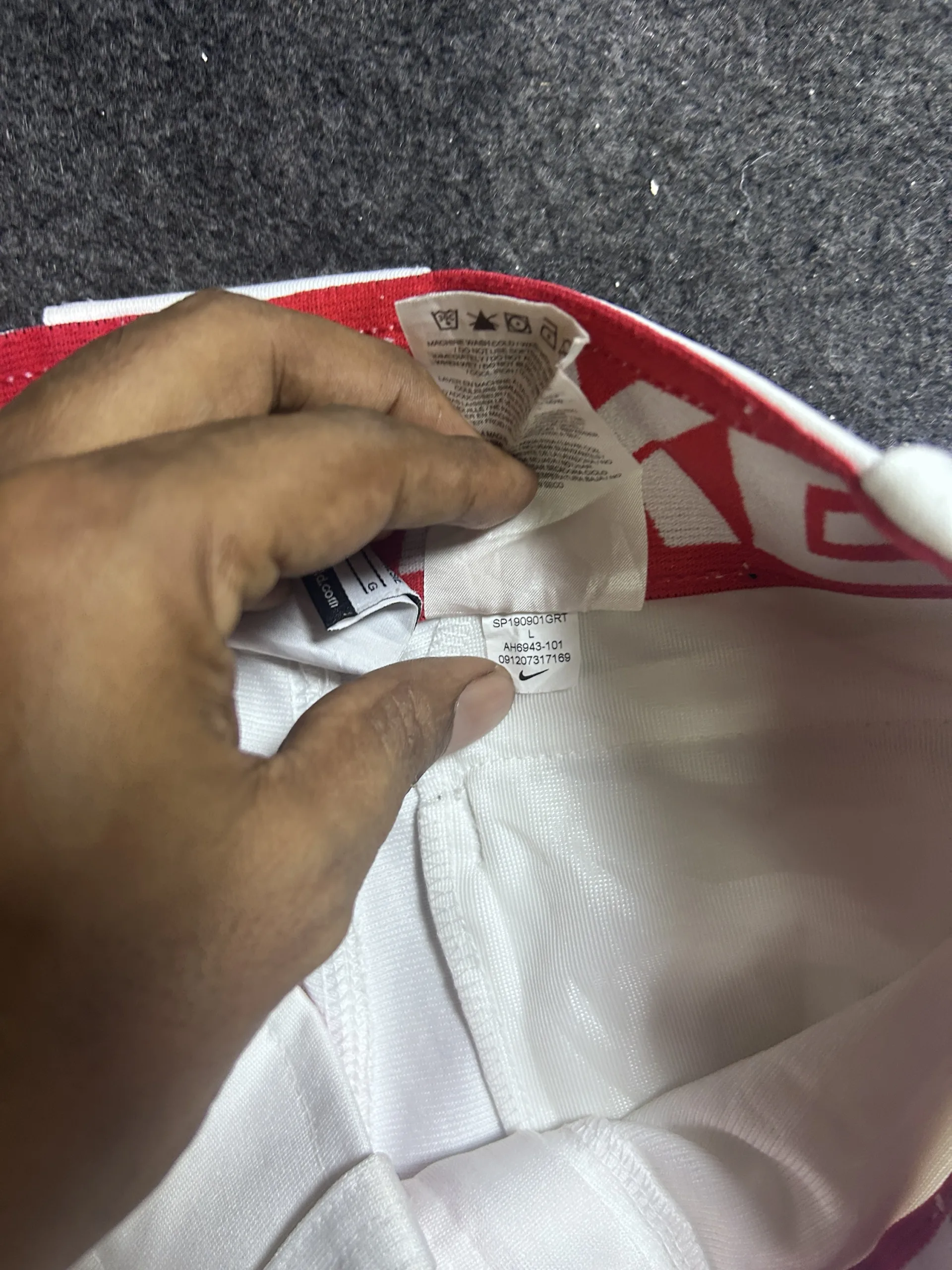 Nike Dri-FIT White Shorts back view