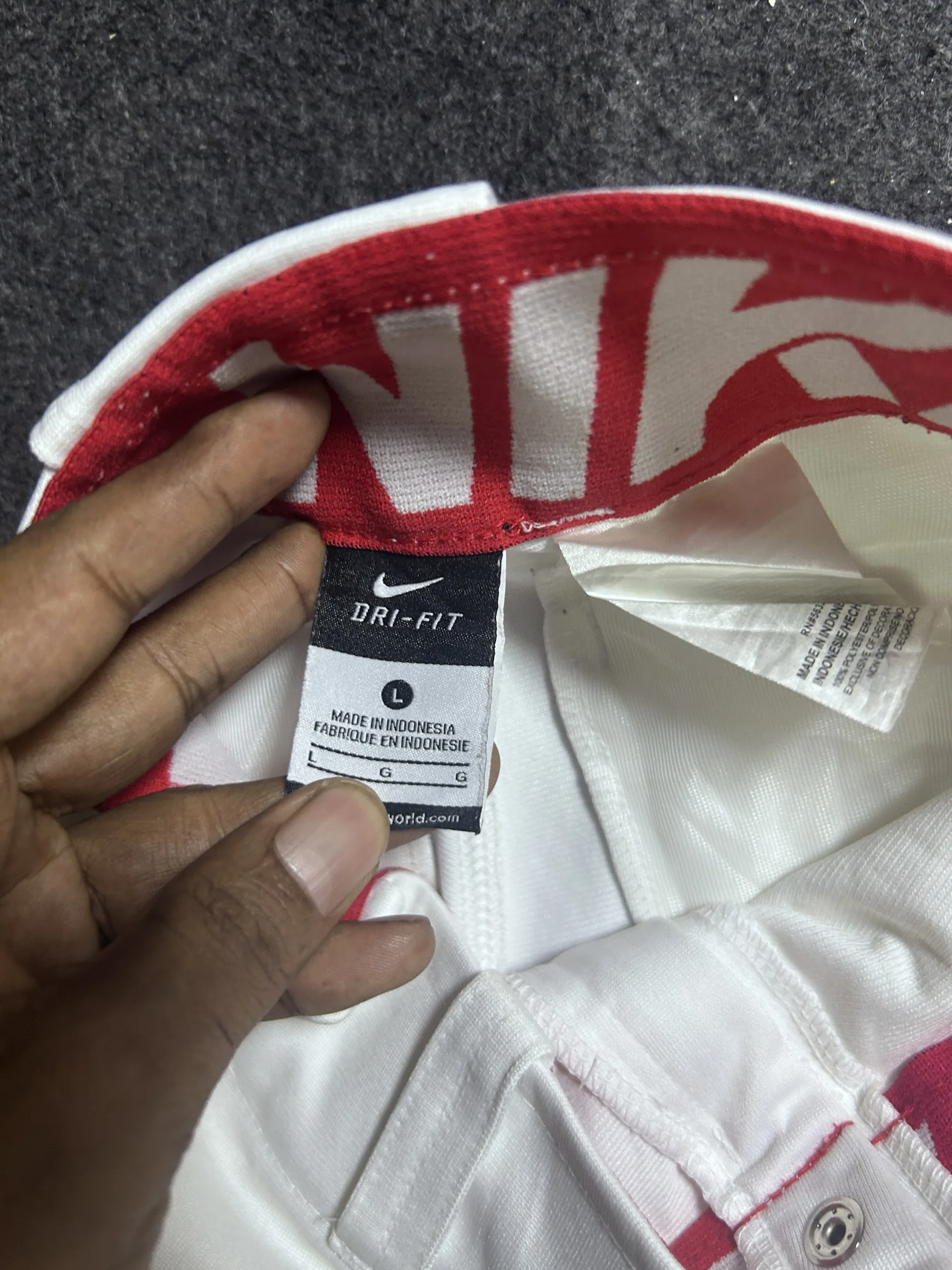 Nike Dri-FIT White Shorts detail view