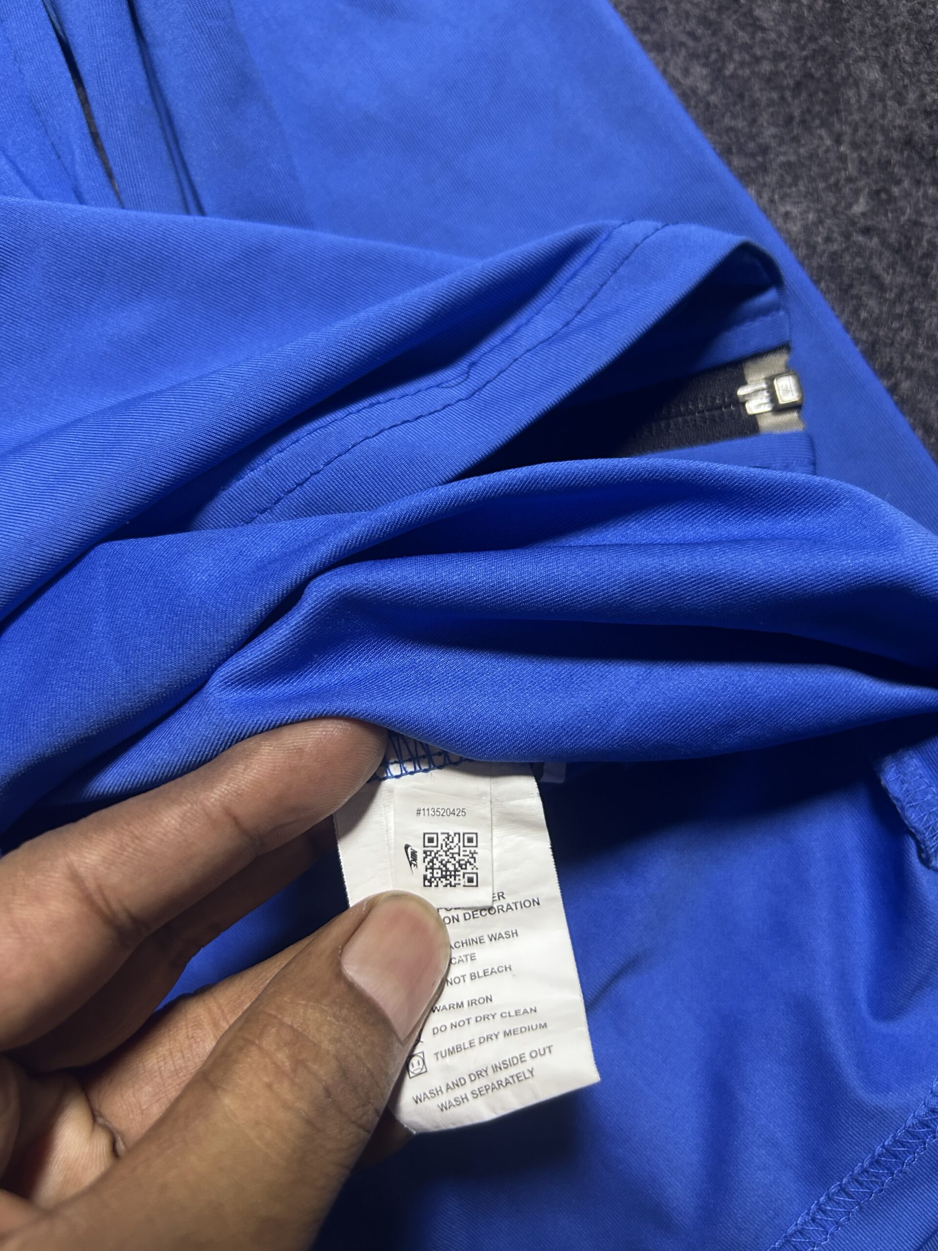 Nike Dri-FIT Blue Jacket back view