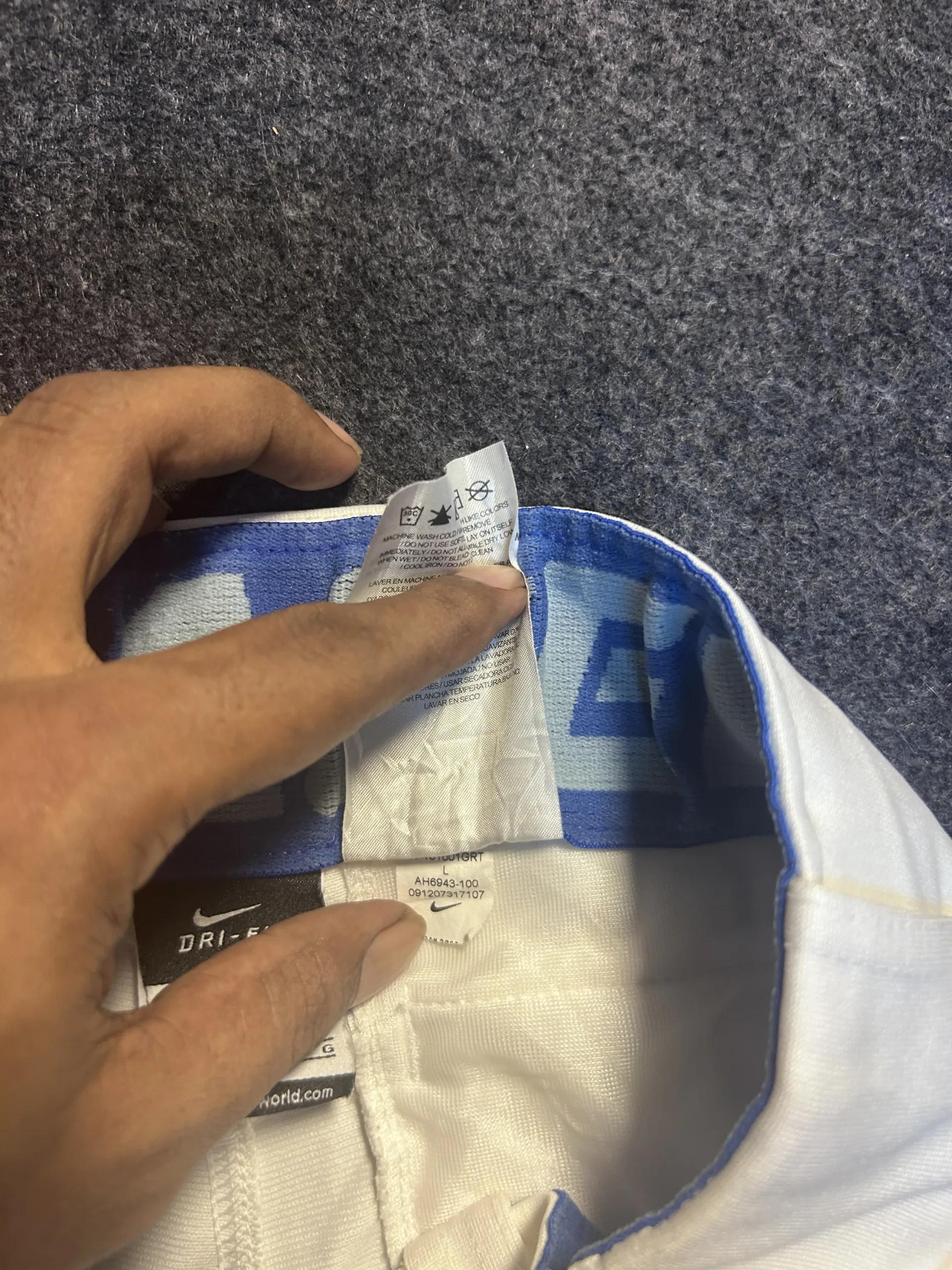 Nike Dri-FIT White Pants back view