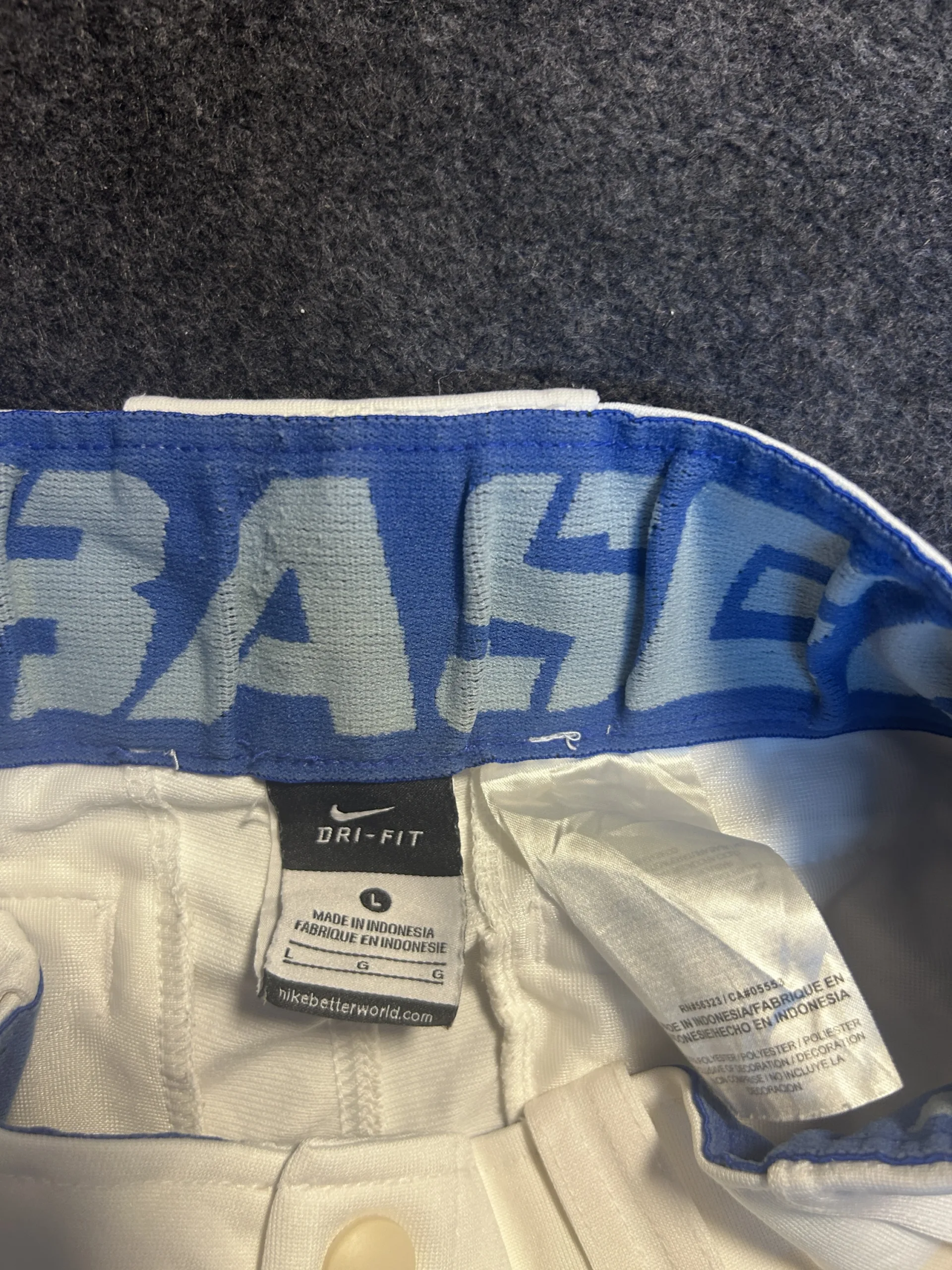 Nike Dri-FIT White Pants detail view