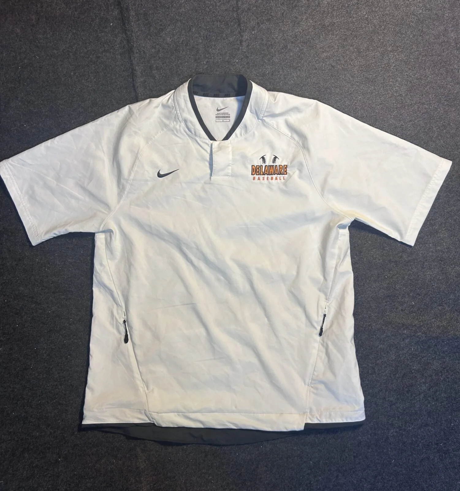Nike White Windbreaker Jacket front view