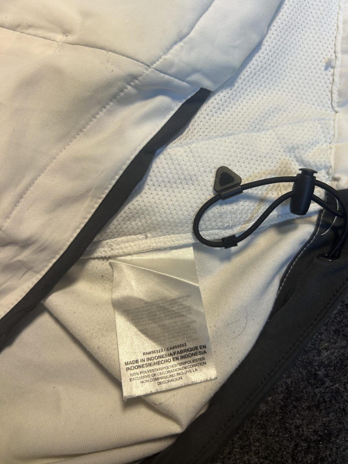 Nike White Windbreaker Jacket back view