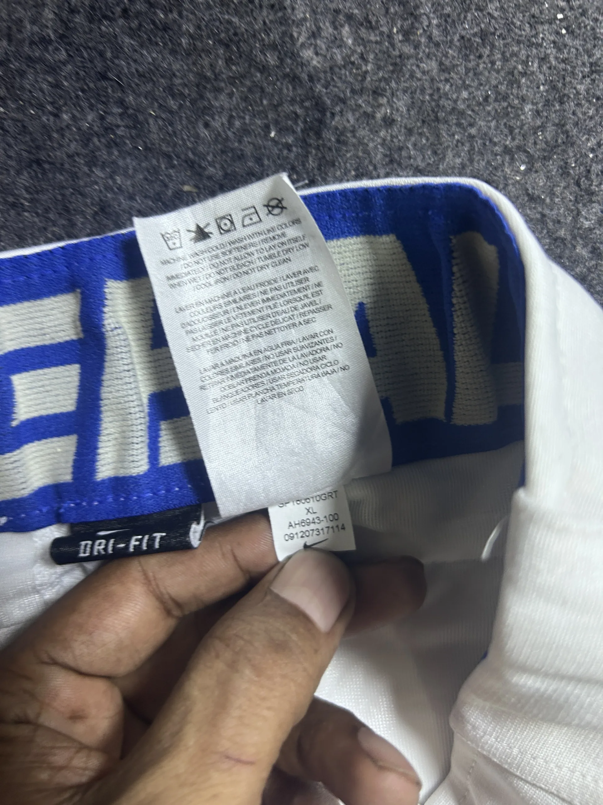 Nike Dri-FIT White Shorts back view