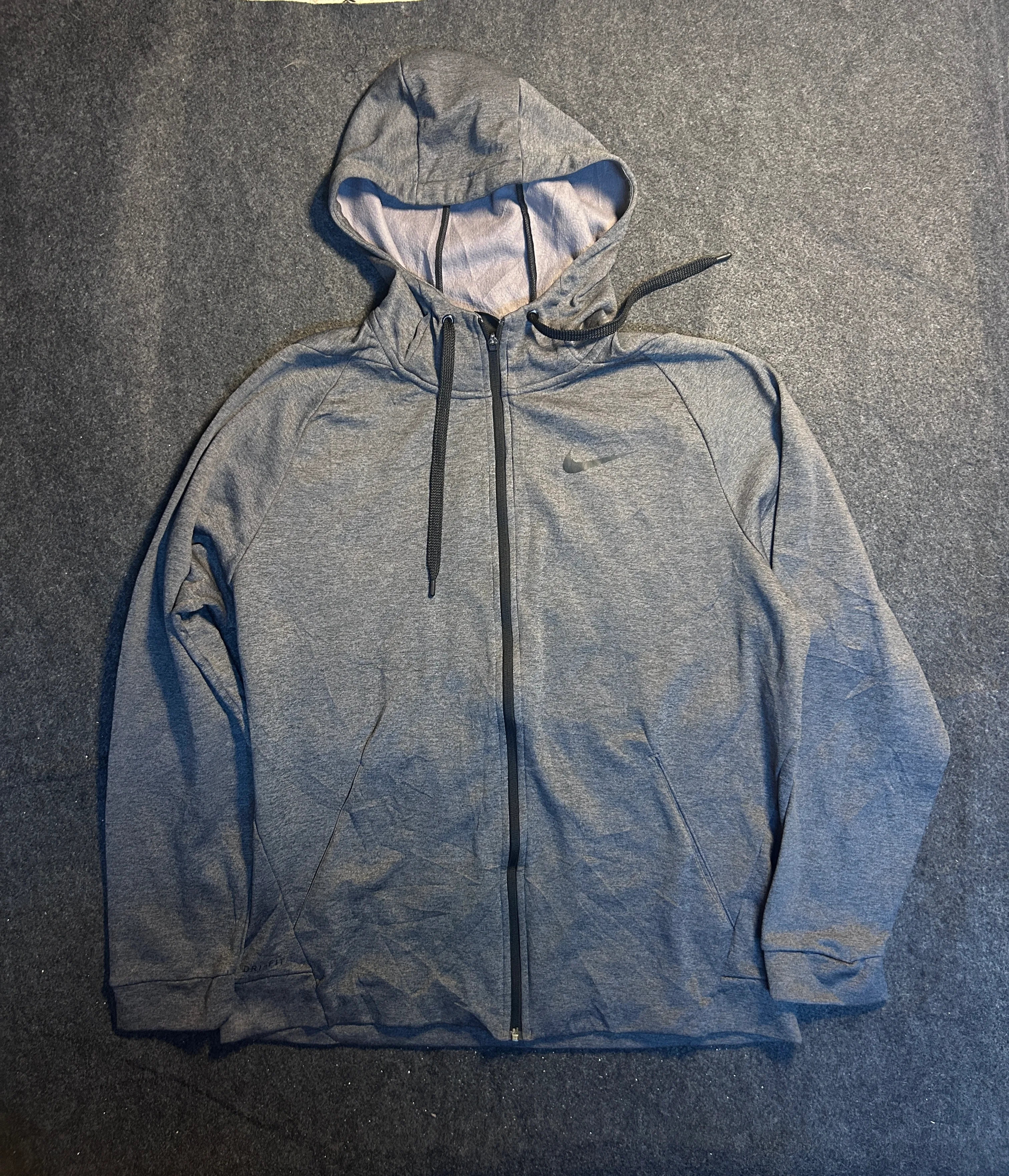 Nike Dri-FIT Grey Hoodie front view