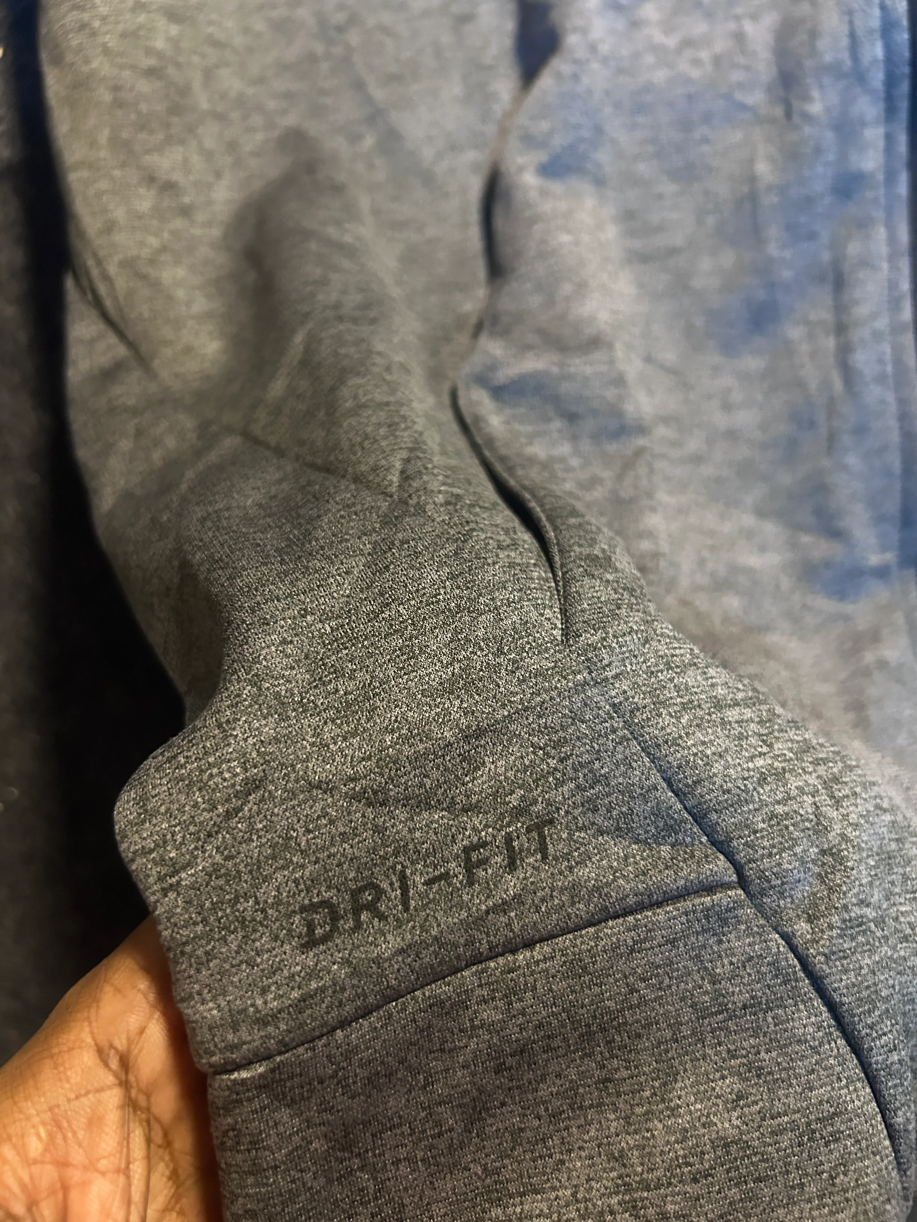 Nike Dri-FIT Grey Hoodie detail view