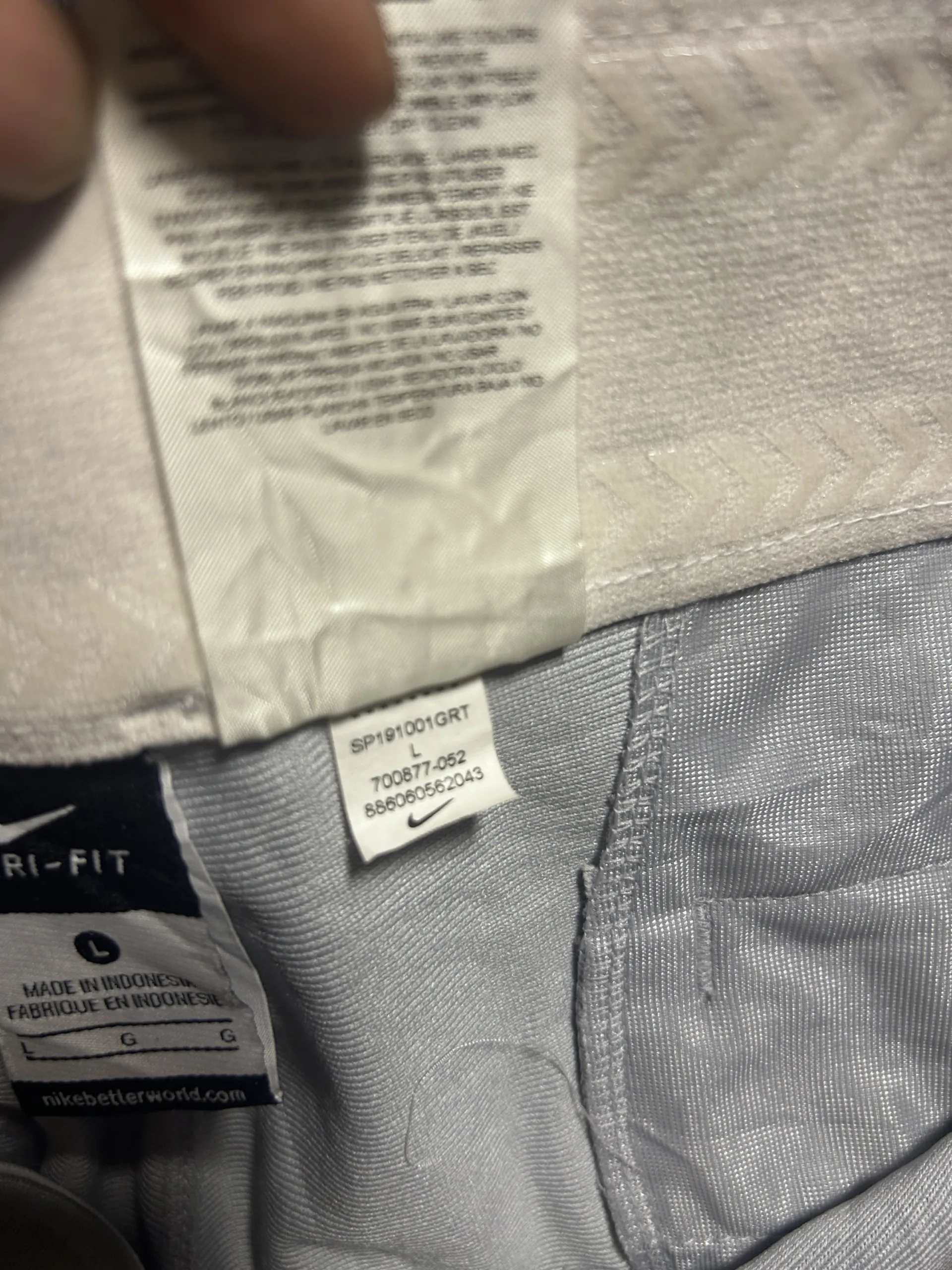 Nike Dri-FIT Grey Pants back view
