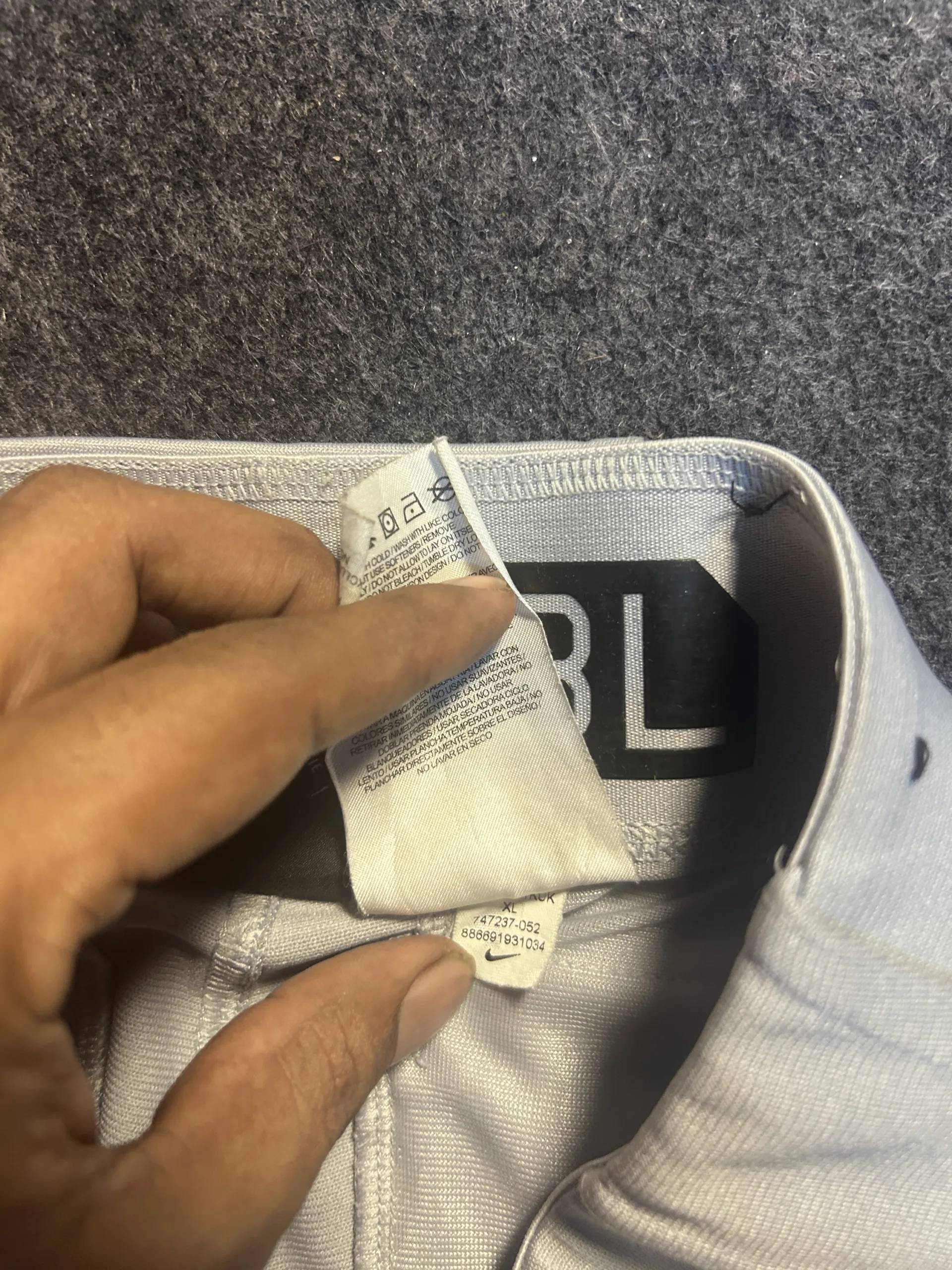 Nike Dri-FIT Blue Pants back view