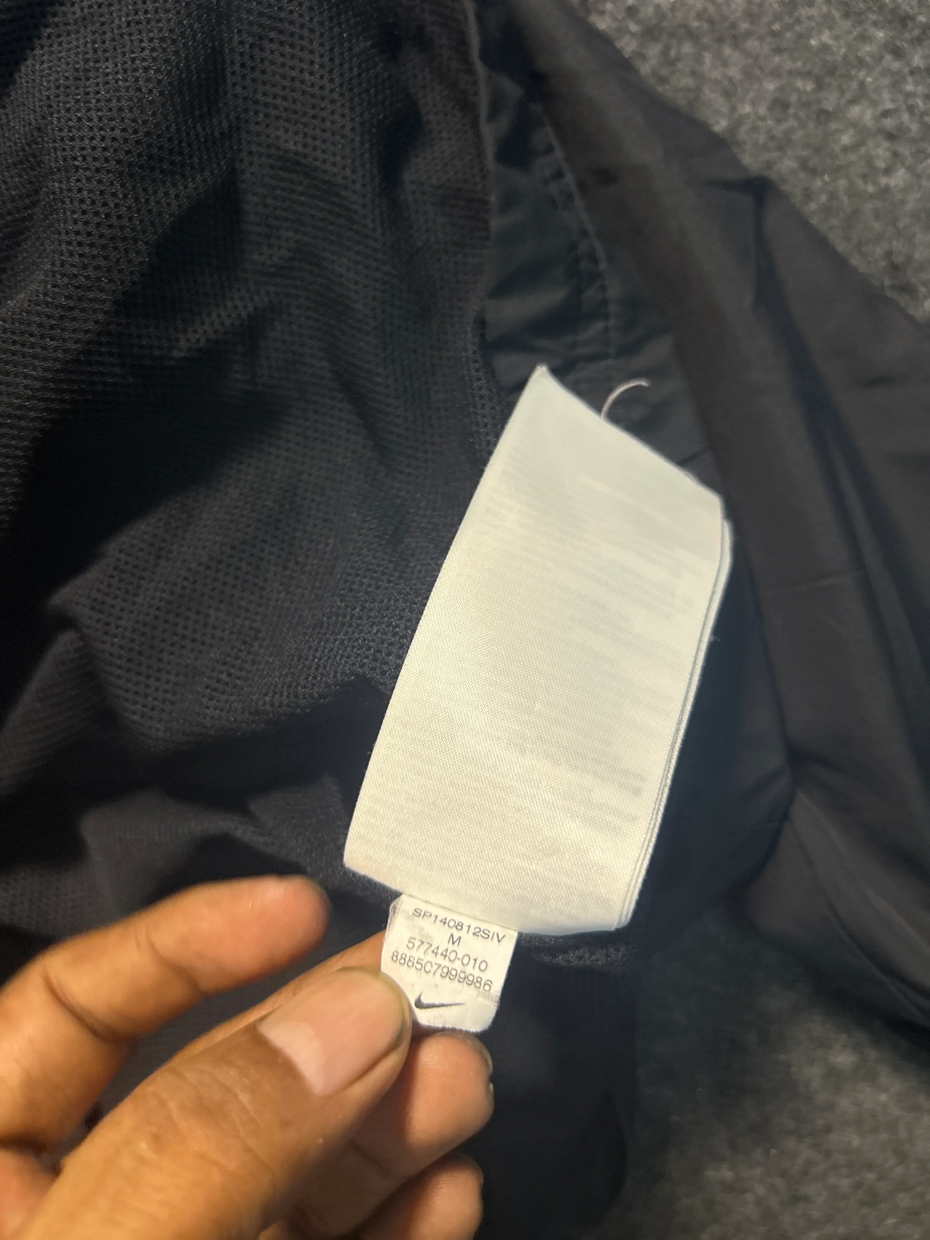 Nike Dri-FIT Black Track Jacket detail view