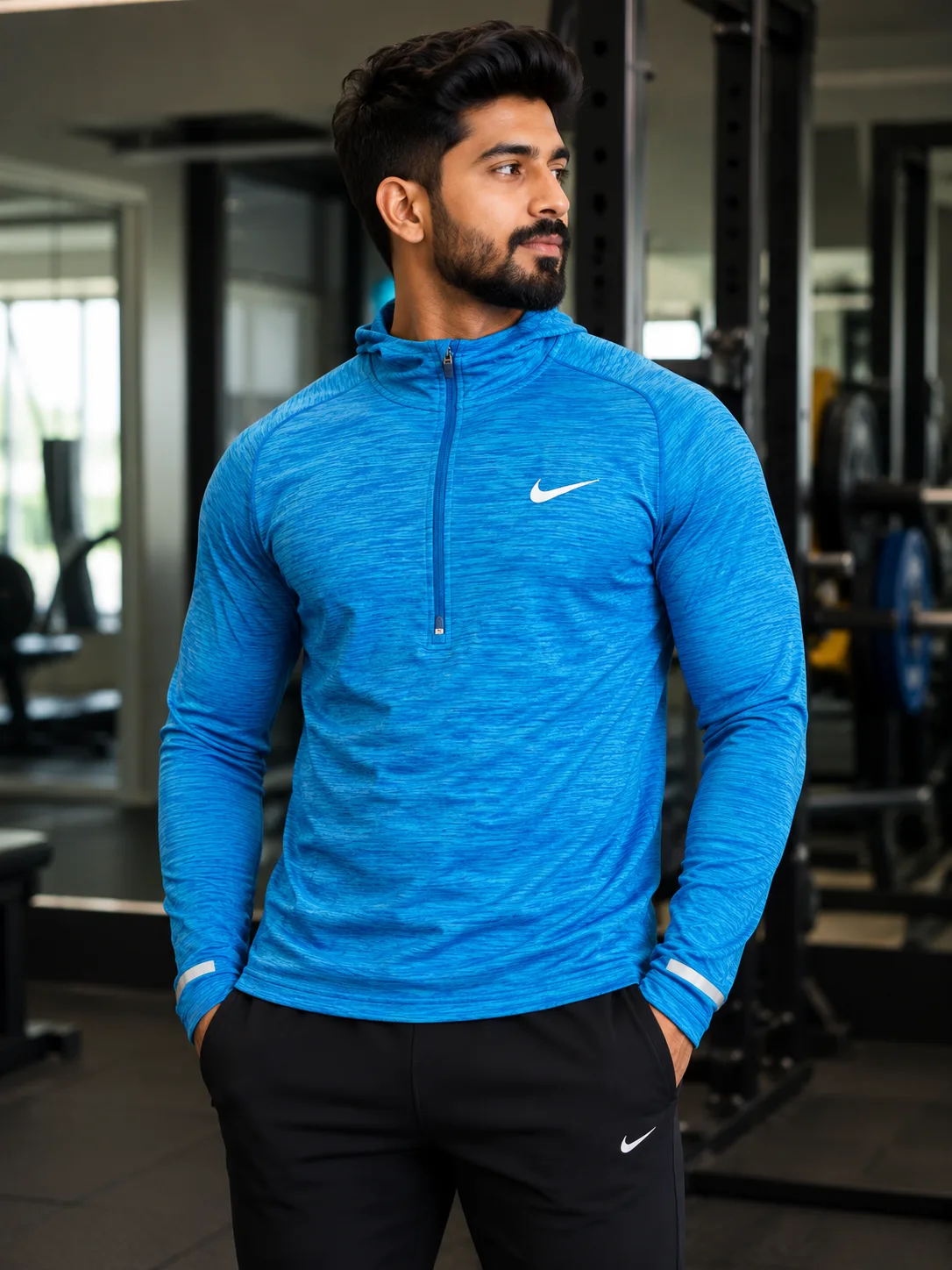 Nike Dri-FIT Blue T-Shirt front view