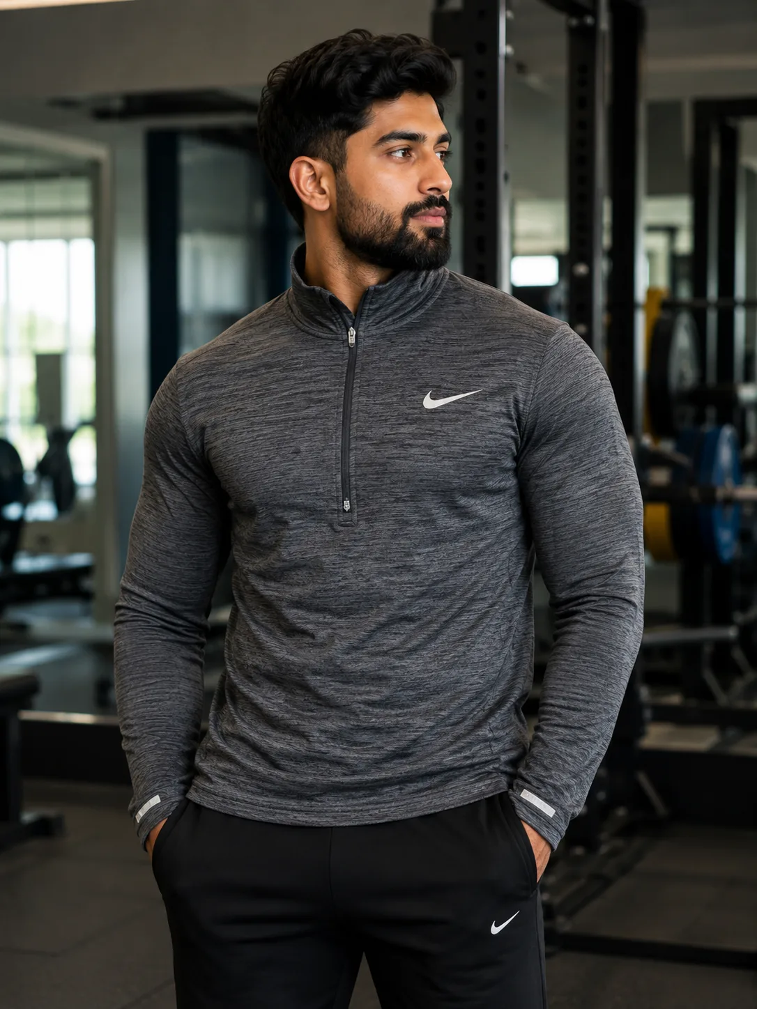 Nike Dri-FIT Black T-Shirt front view