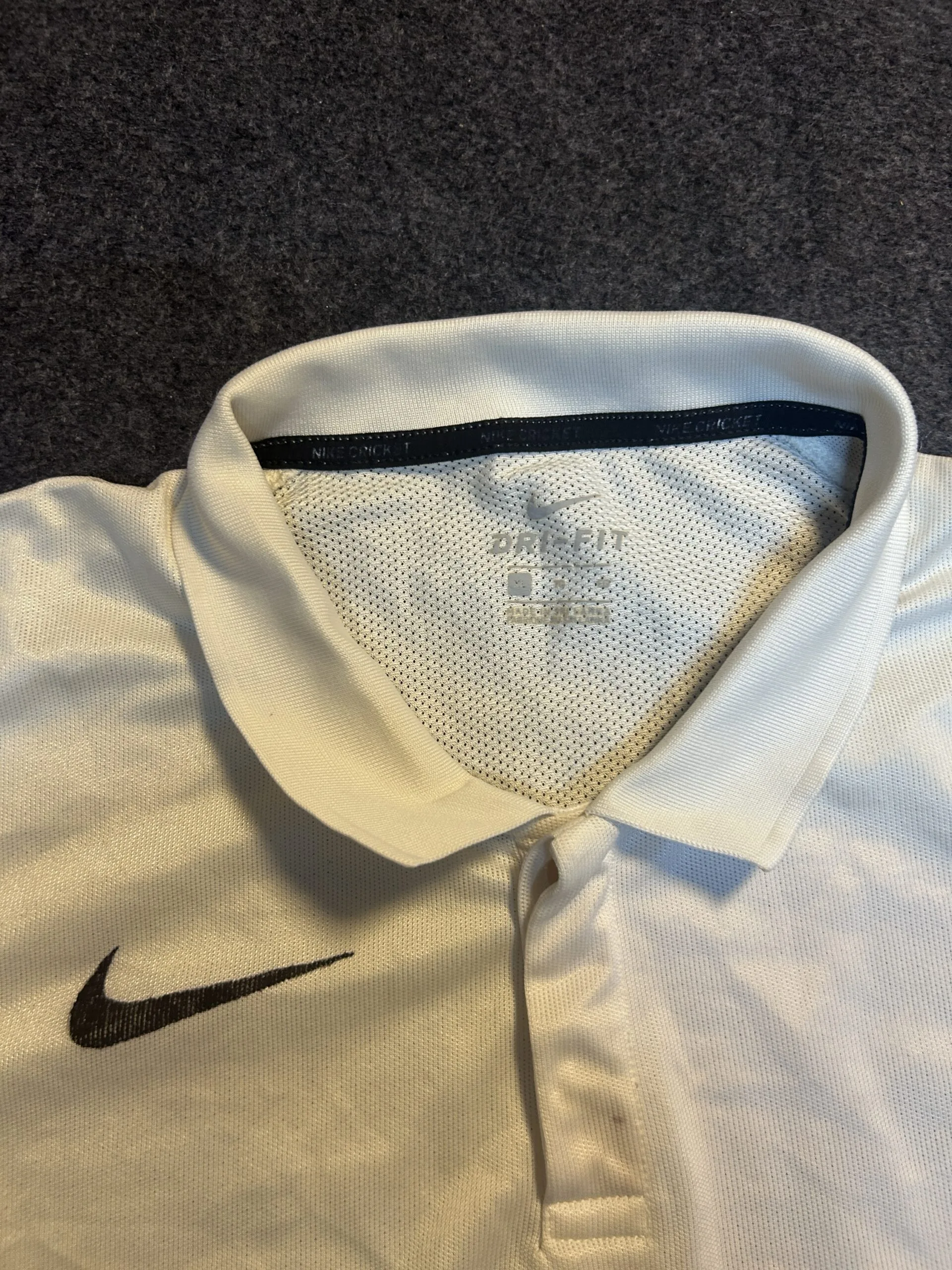 Nike Dri-FIT White T-Shirt detail view