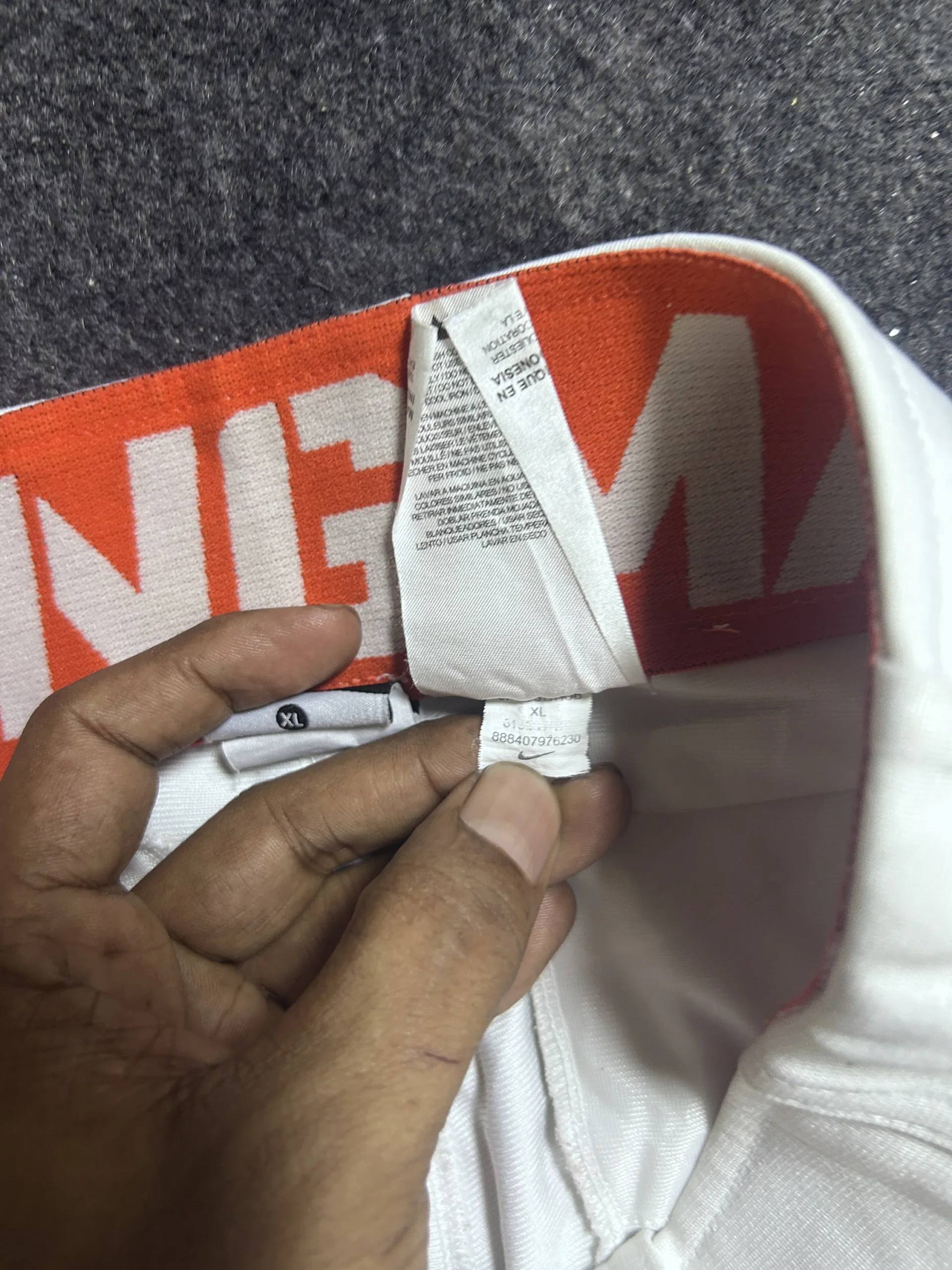 Nike Dri-FIT White Shorts detail view
